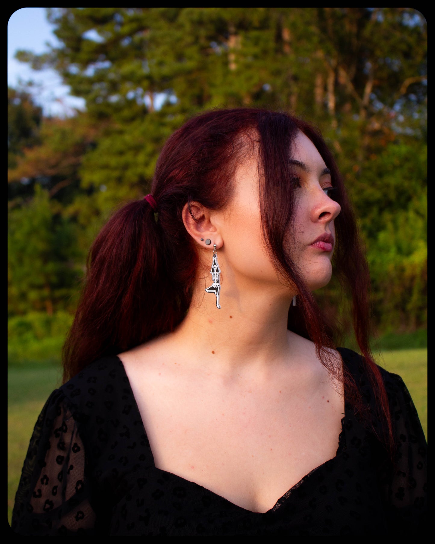 Stretching Skeleton Earrings
