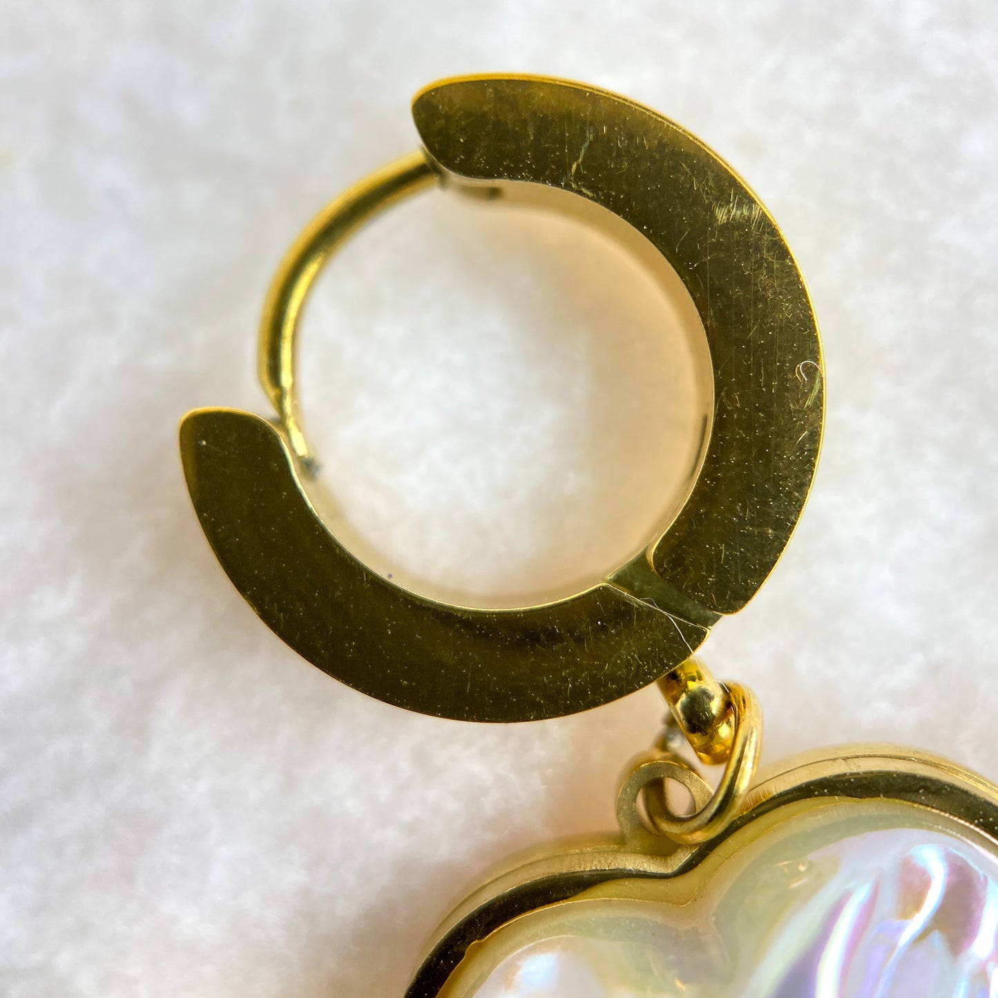 Pearl Titanium Earrings