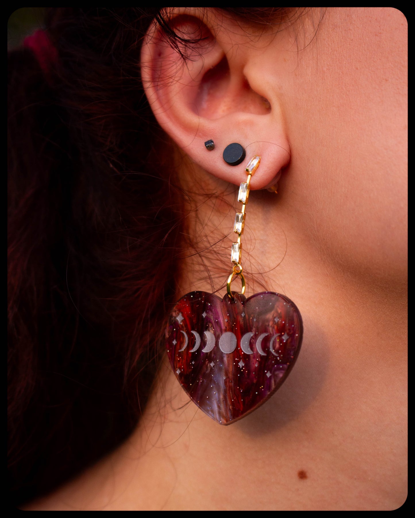 Lovely Moons - Engraved Moon Phase Earrings