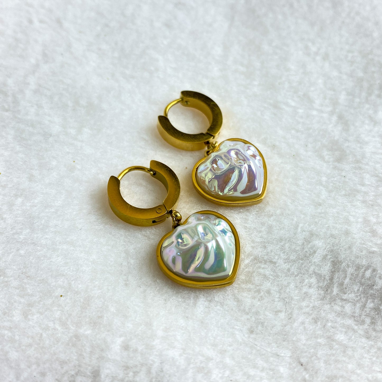 Pearl Titanium Earrings