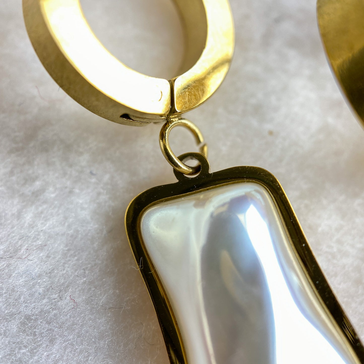 Pearl Titanium Earrings