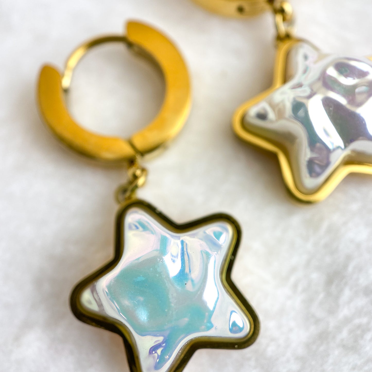 Pearl Titanium Earrings