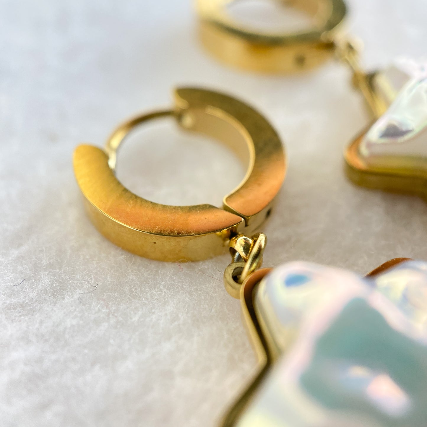 Pearl Titanium Earrings