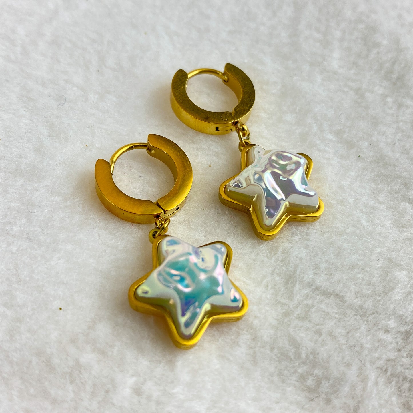 Pearl Titanium Earrings