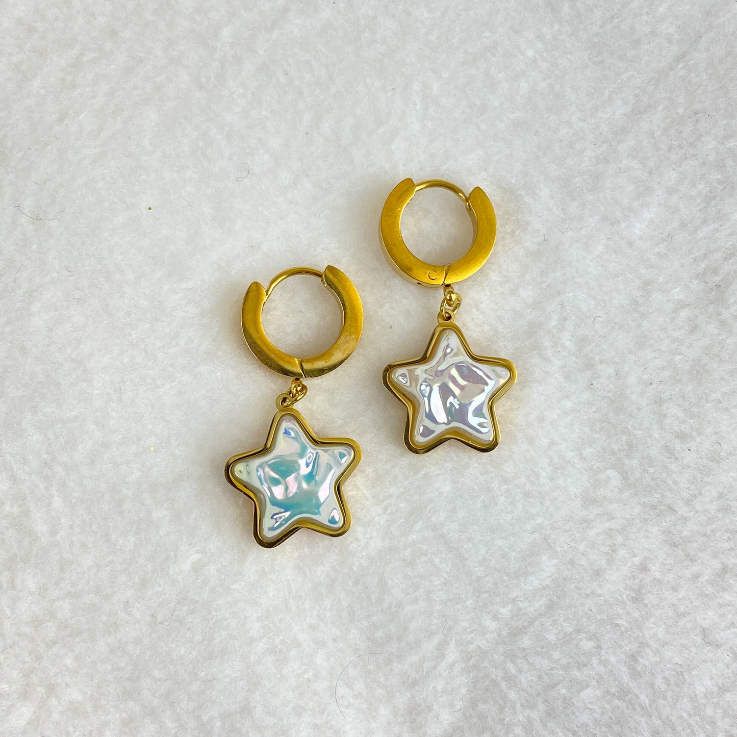 Pearl Titanium Earrings