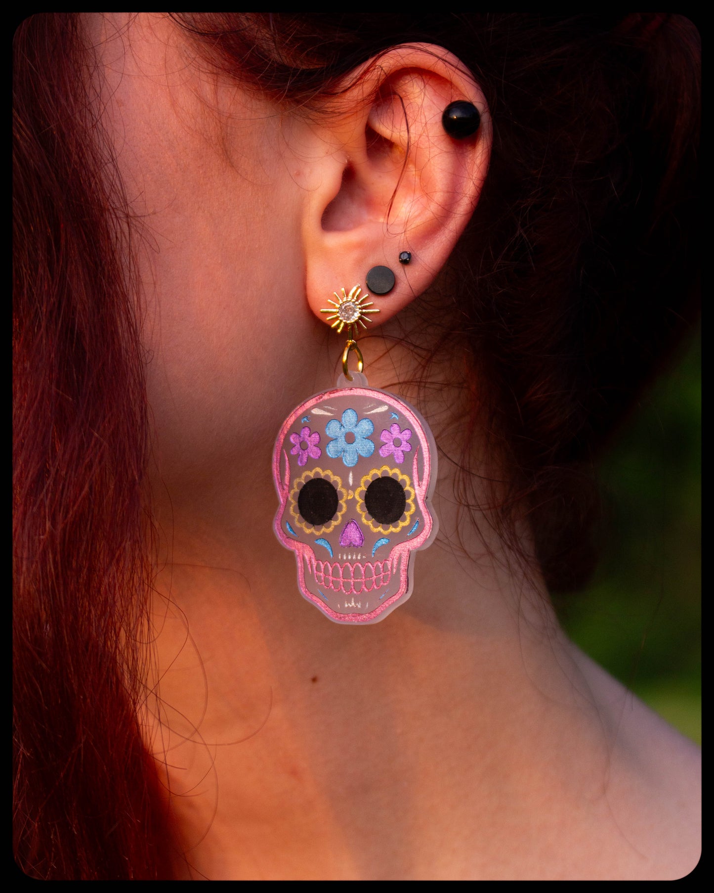 Sweet Sugar Skull - Statement Earrings