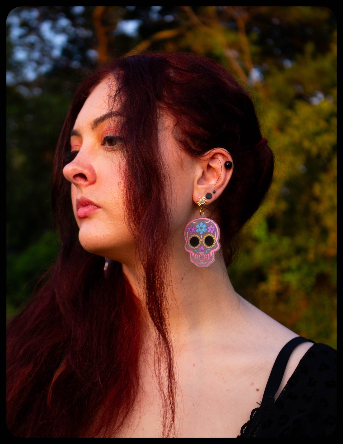 Sweet Sugar Skull - Statement Earrings