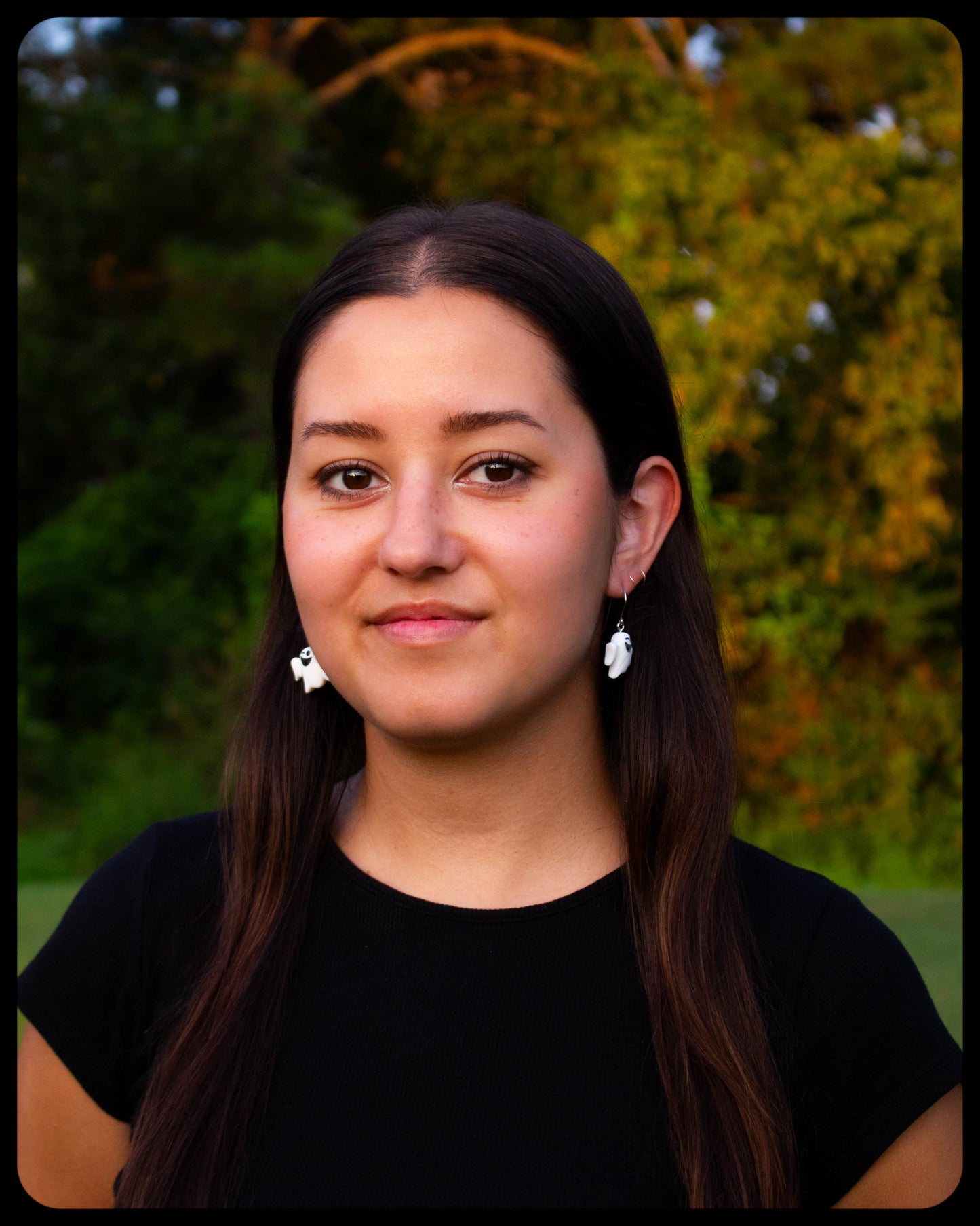 Flirty Fiend - Titanium Ghost Earrings