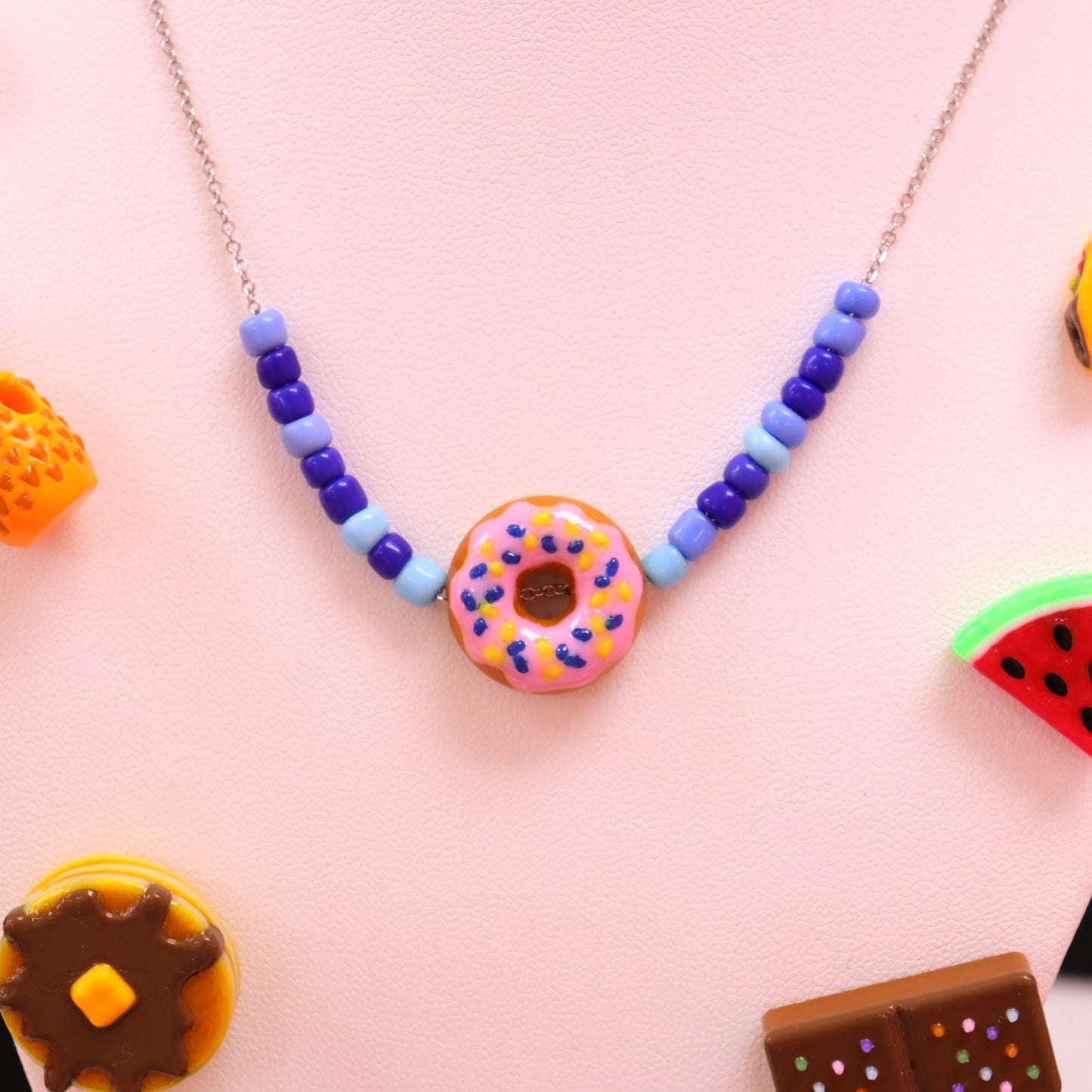Single Beaded Food Necklaces