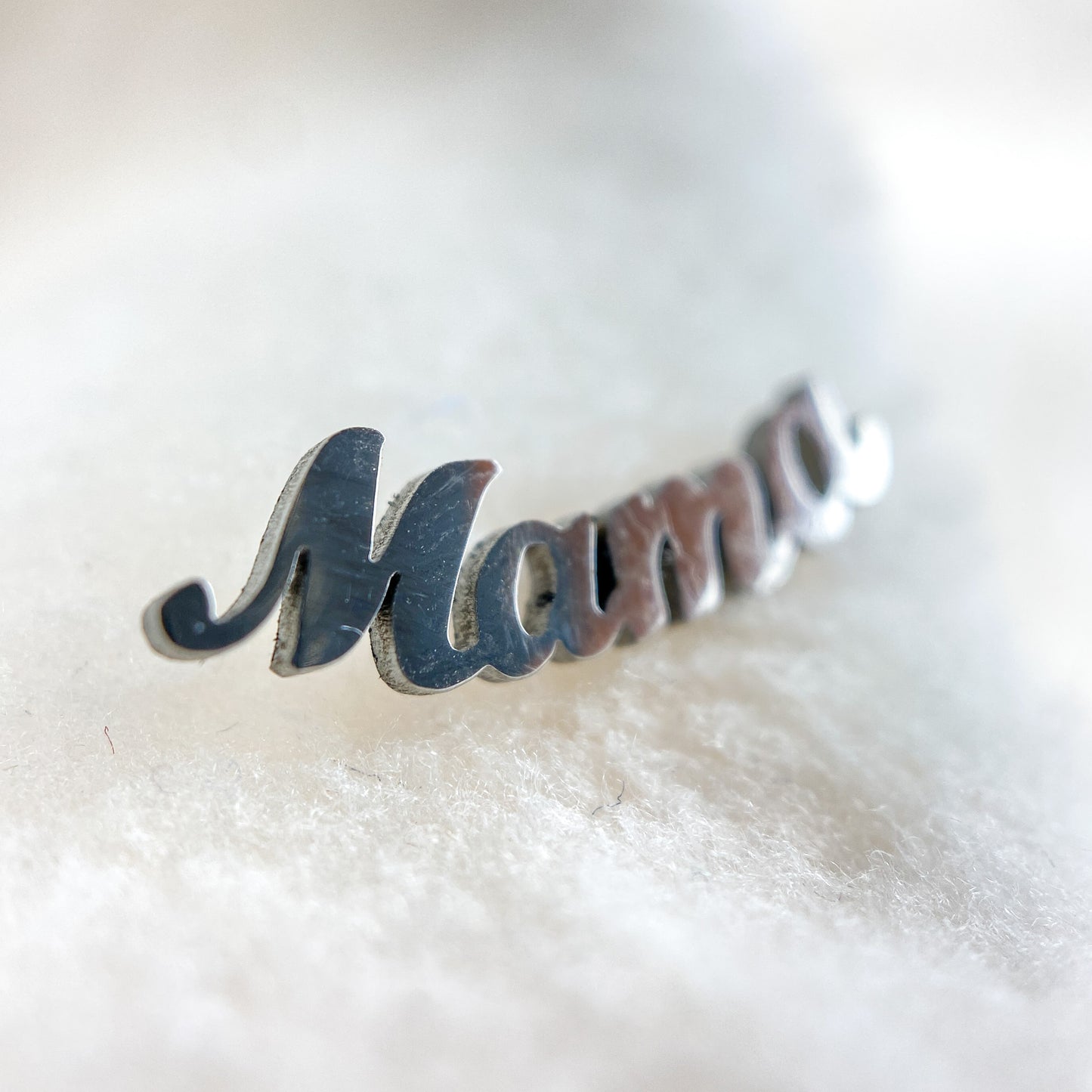 Mama Titanium Stud Earrings
