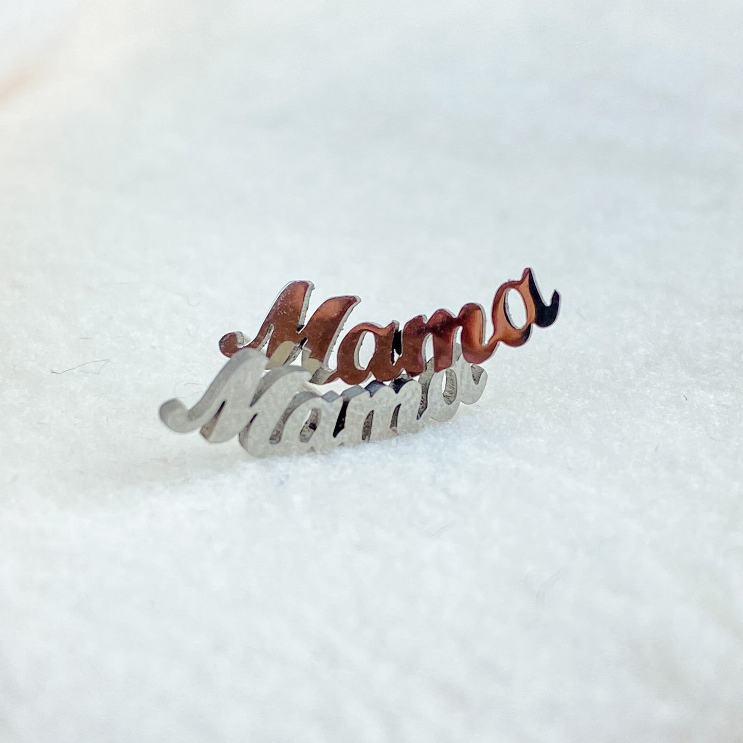 Mama Titanium Stud Earrings