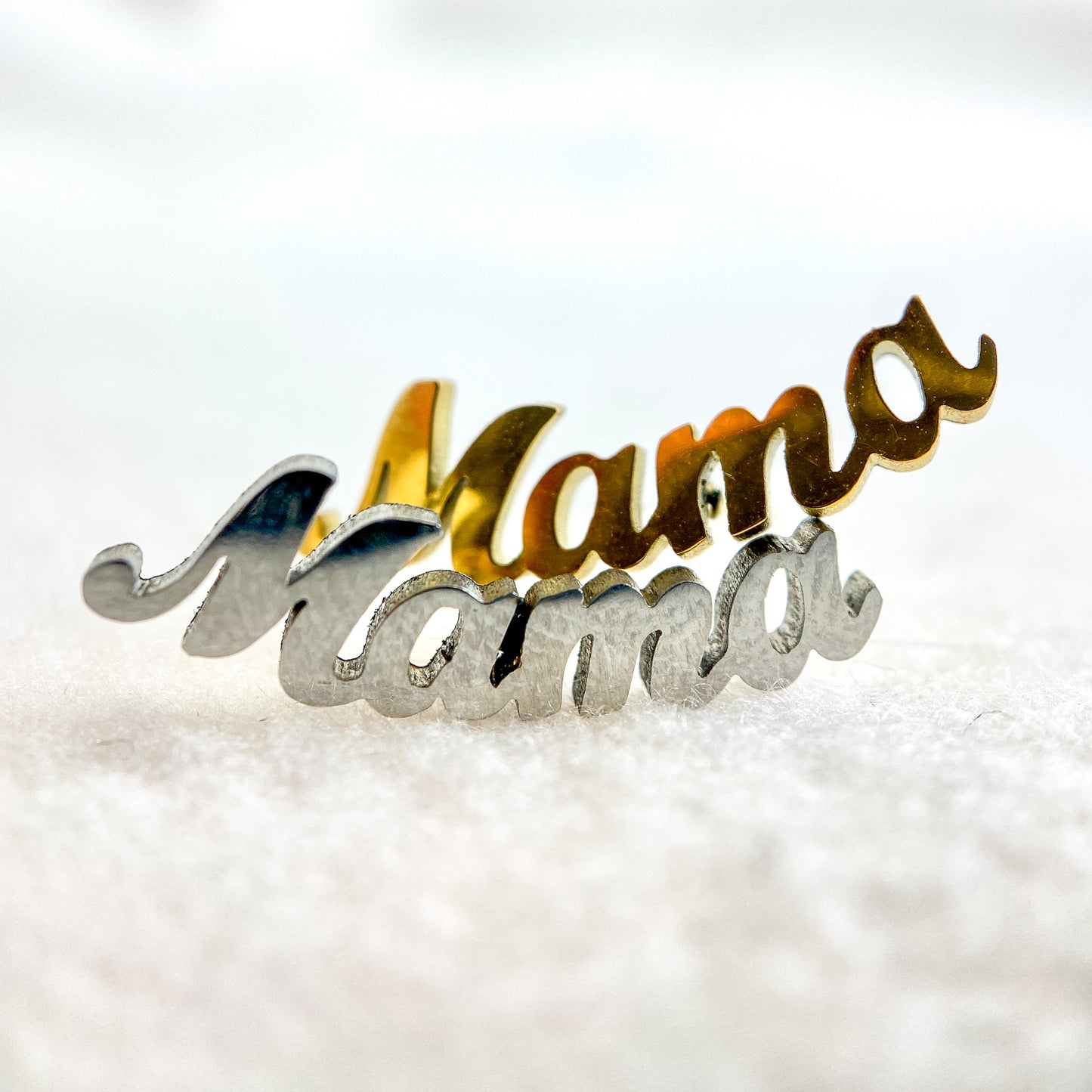 Mama Titanium Stud Earrings