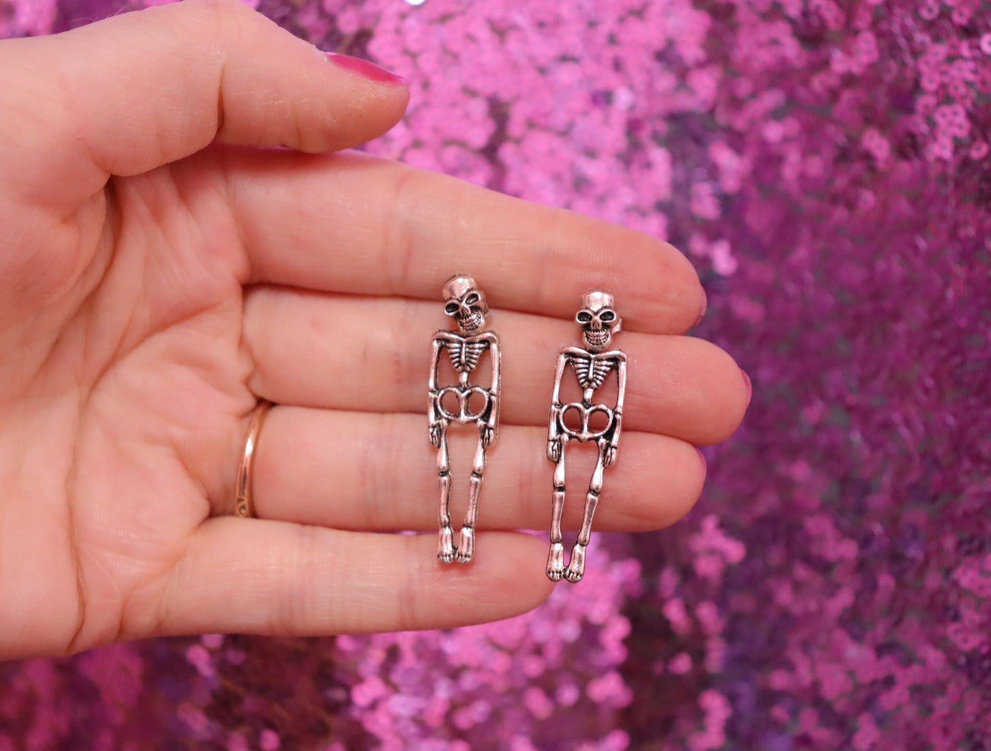 Skeleton Ear Jacket - Stud Earrings