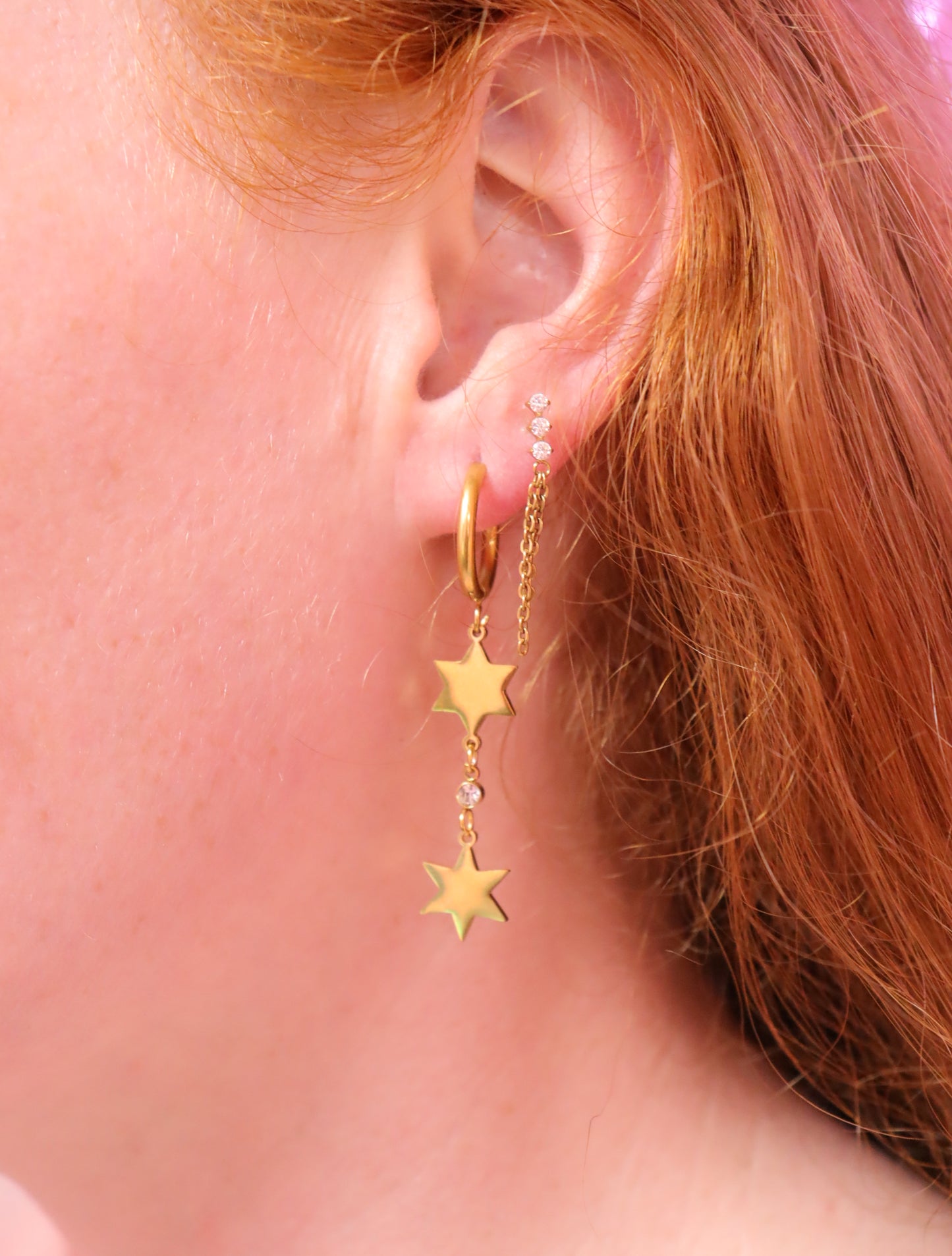 Witch’s Dreams-Titanium Mismatch Dangle Earrings