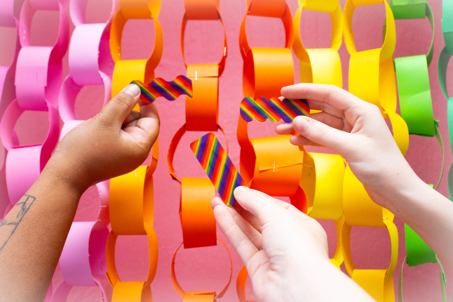 Rainbow Striped Barrettes