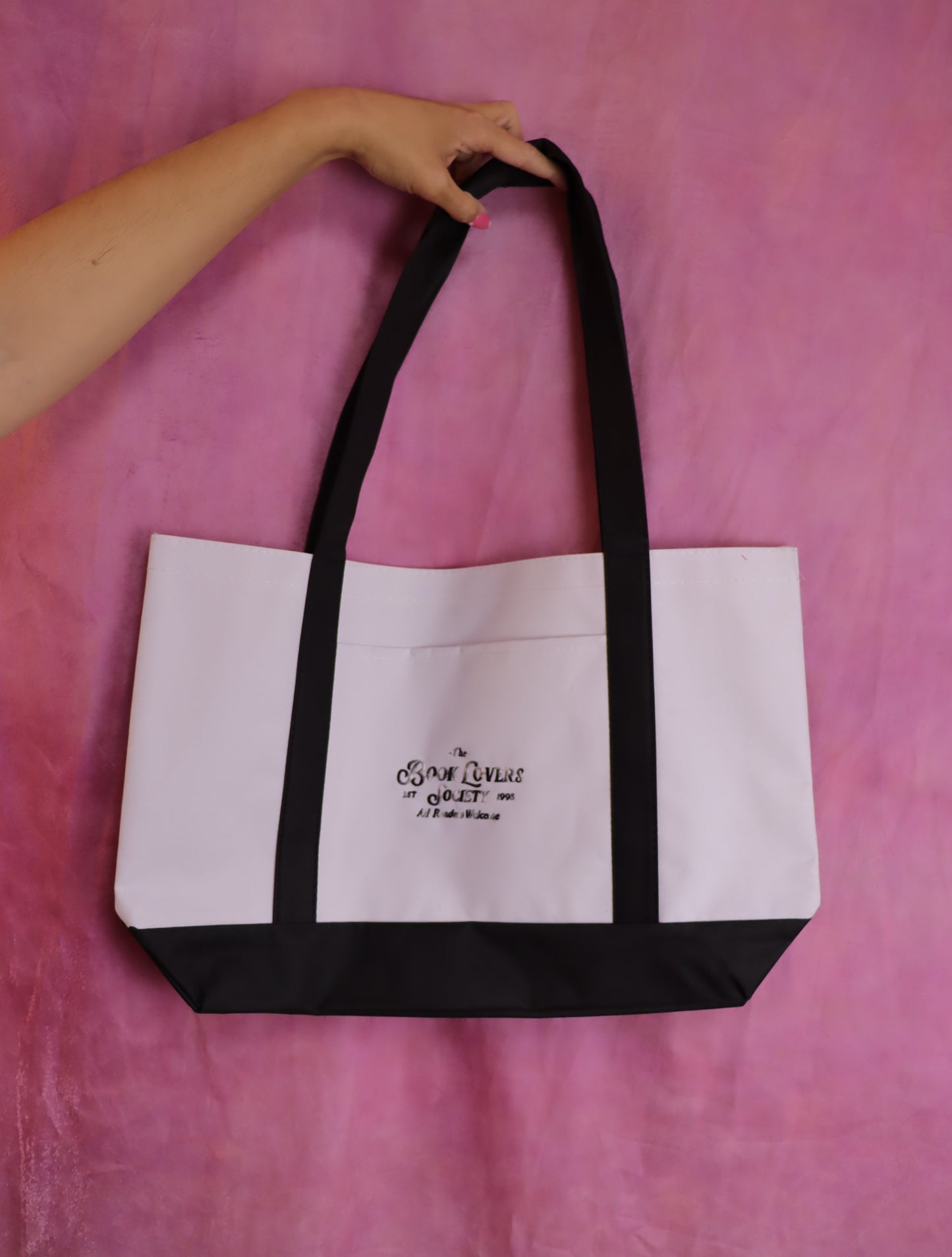 "The Book Lovers Society" Embroidered Tote Bag
