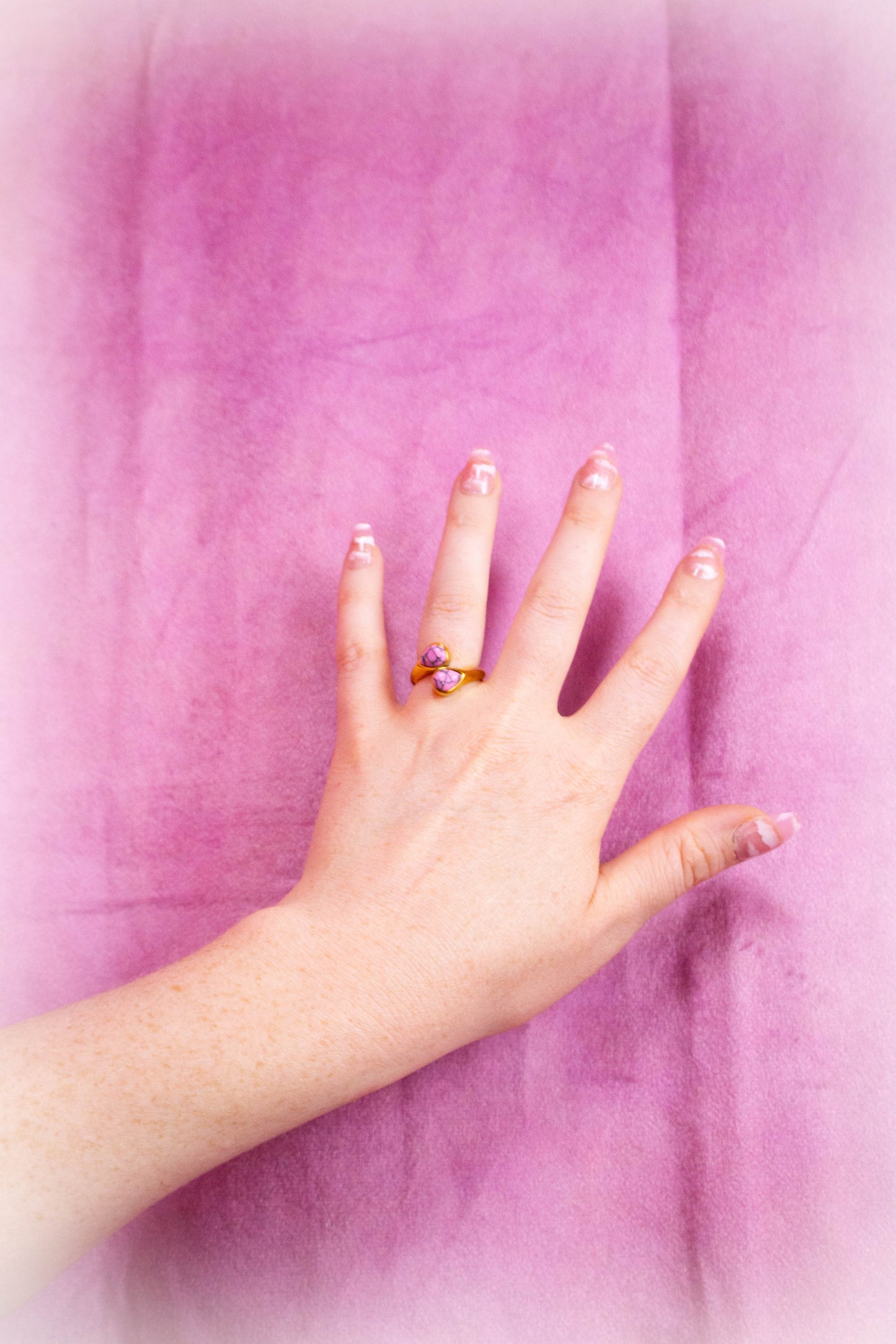 Double Stone Titanium Ring