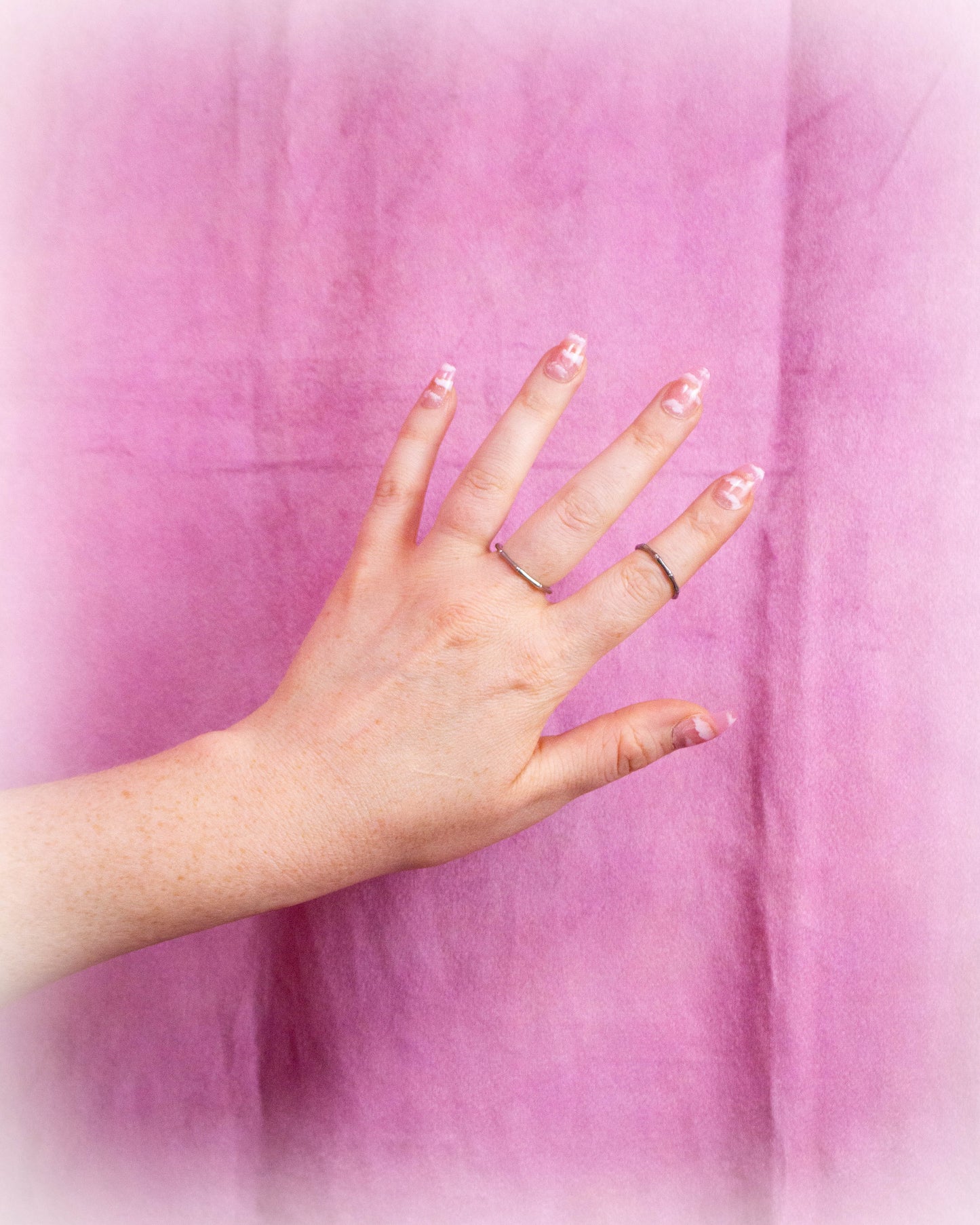 Slim Nonagon Titanium Ring