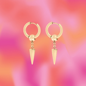 Single Spike Hoop Earrings