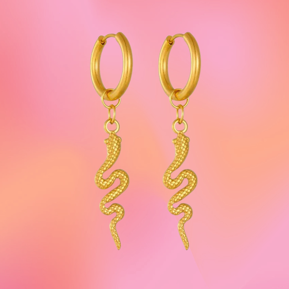 “Filled my Cell With Snakes” Titanium Charm Earrings