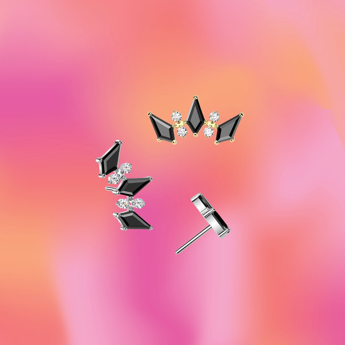 Titanium Trio Onyx Flat Back