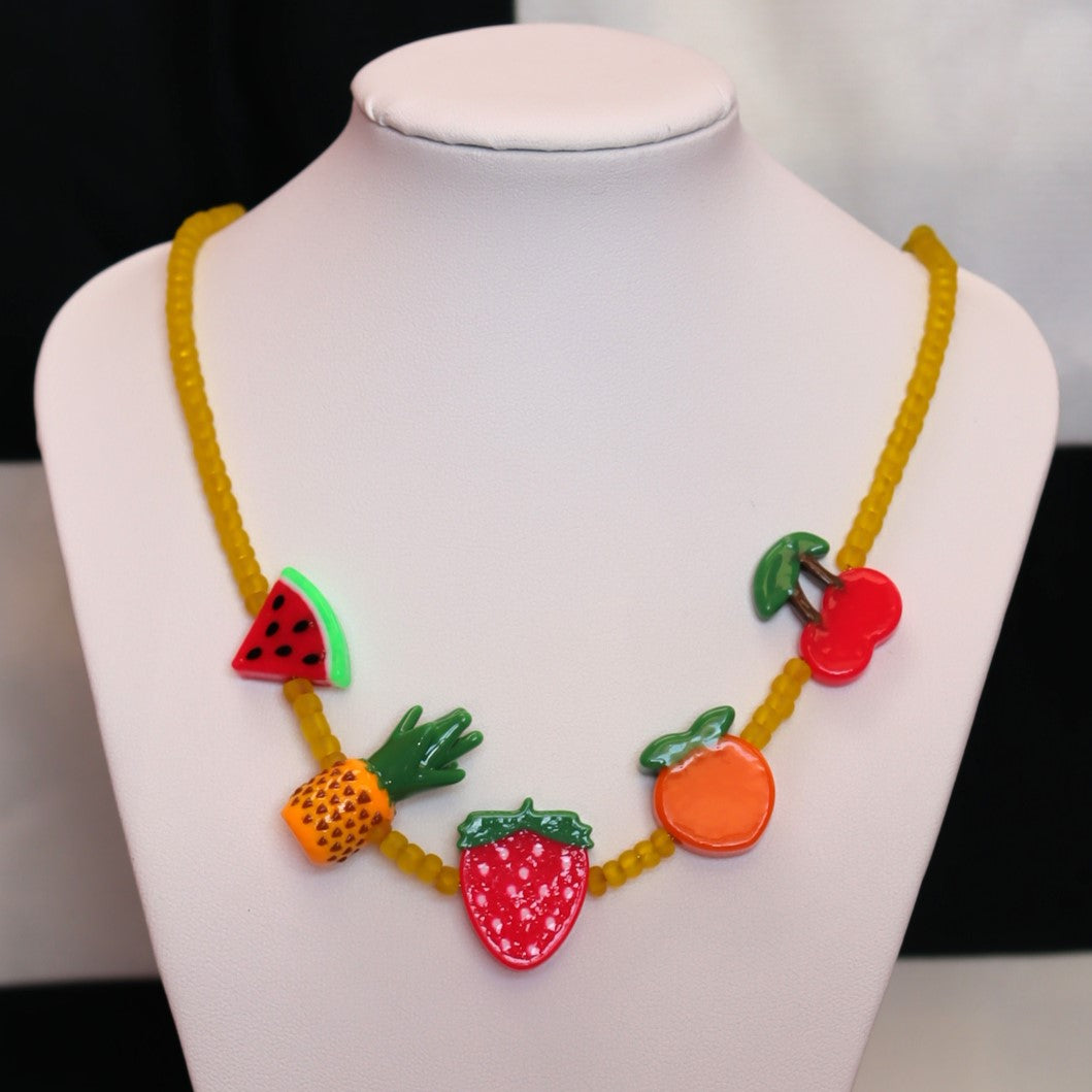 Fruit Beaded Necklaces
