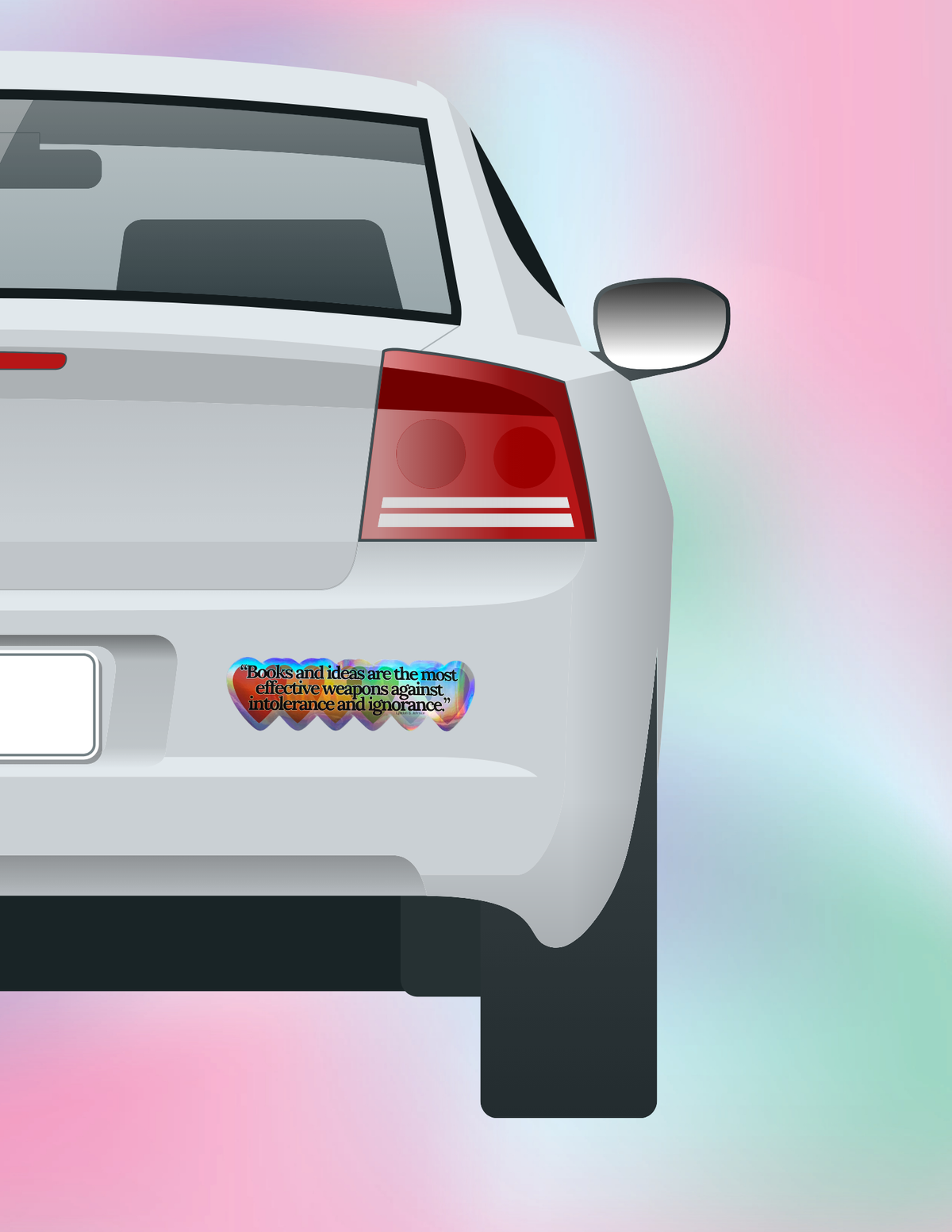 "Books and ideas..." Bumper Sticker