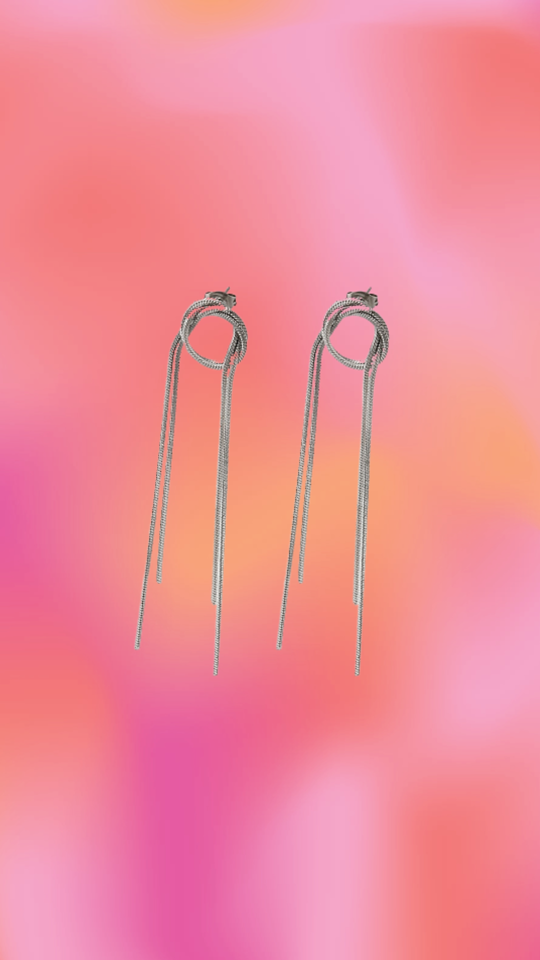 Titanium Tassel Knot Earrings