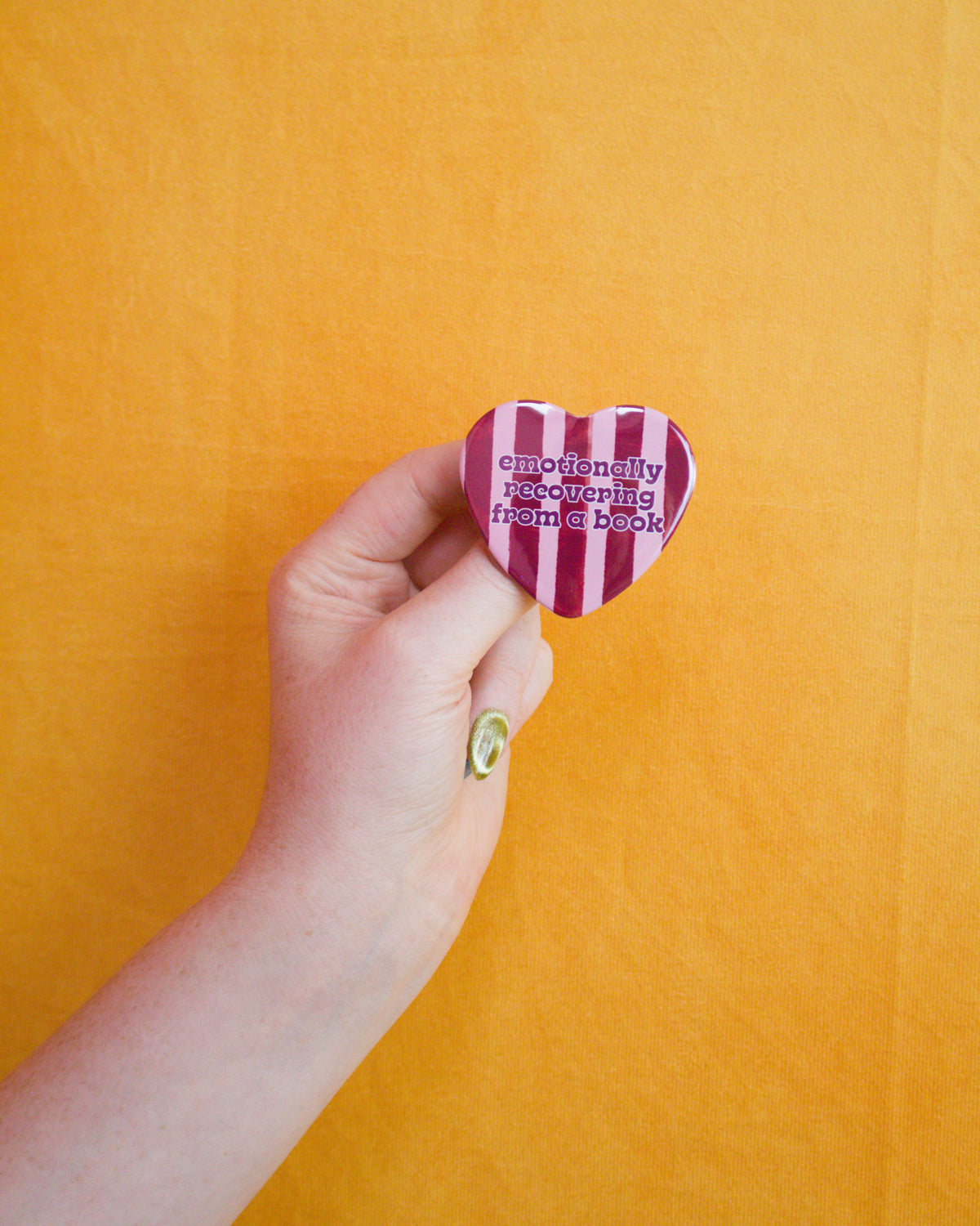 Emotionally Recovering from a Book Heart Pin