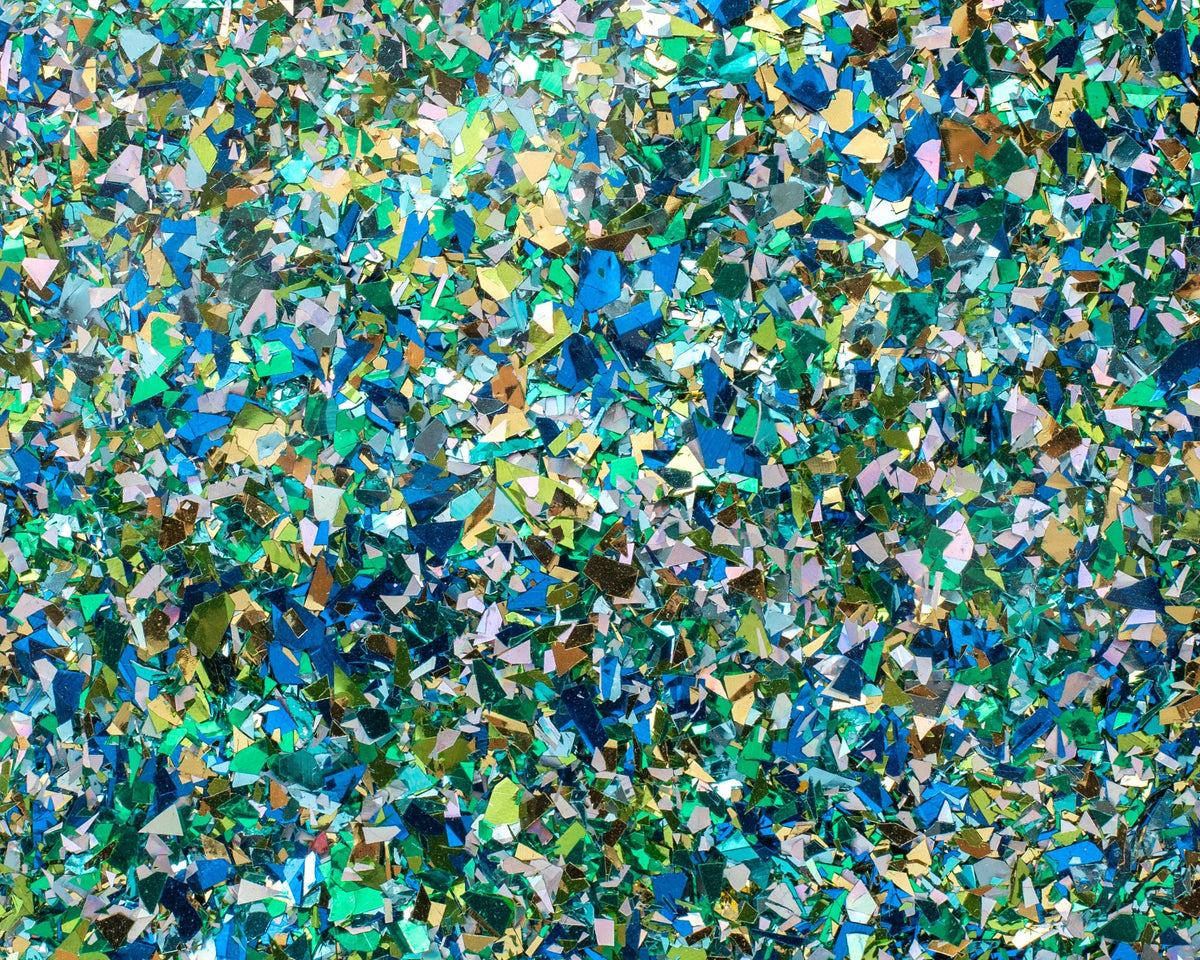 Placemat / Desk Pad - Blue + Green Confetti
