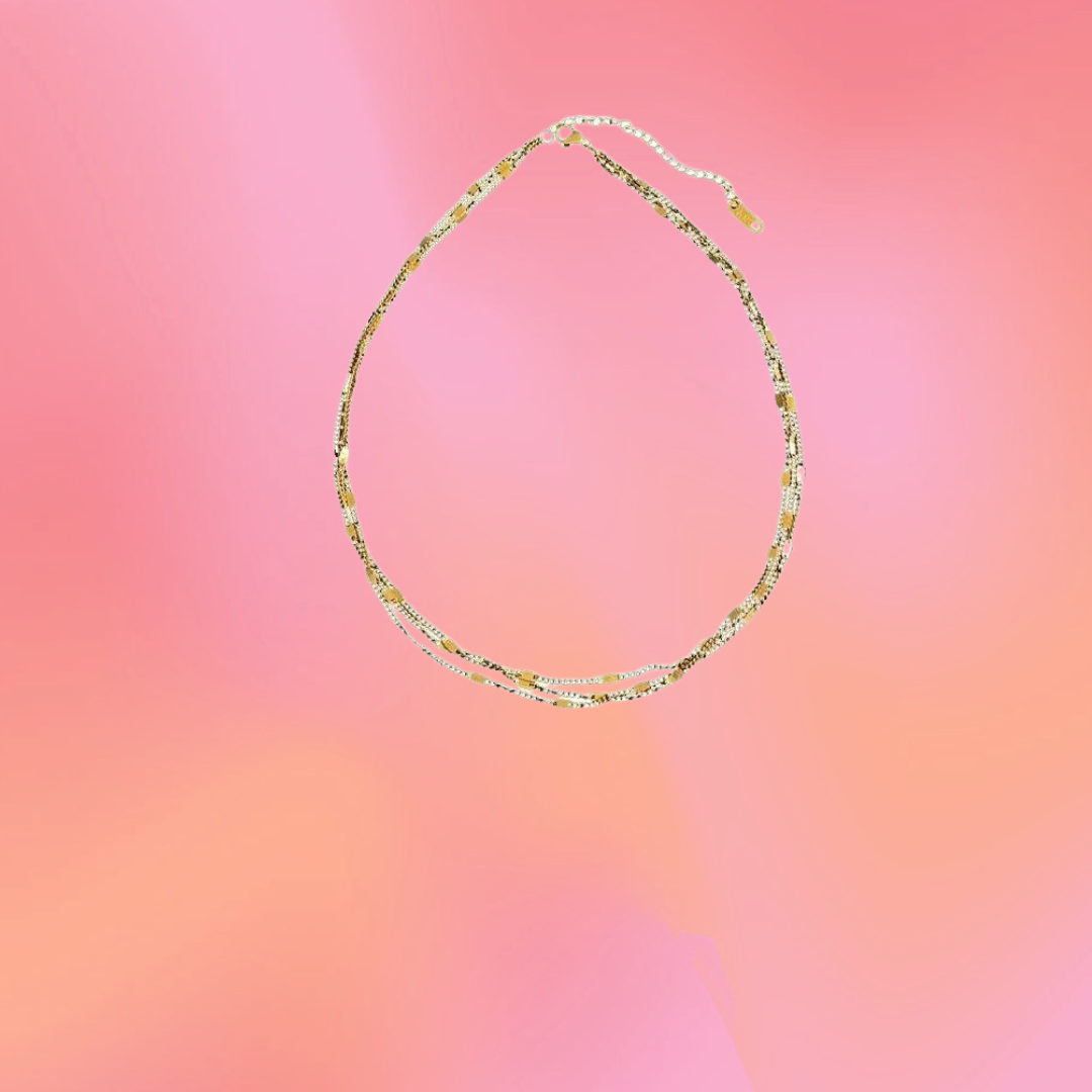 Layered Titanium Dainty Chain Necklace