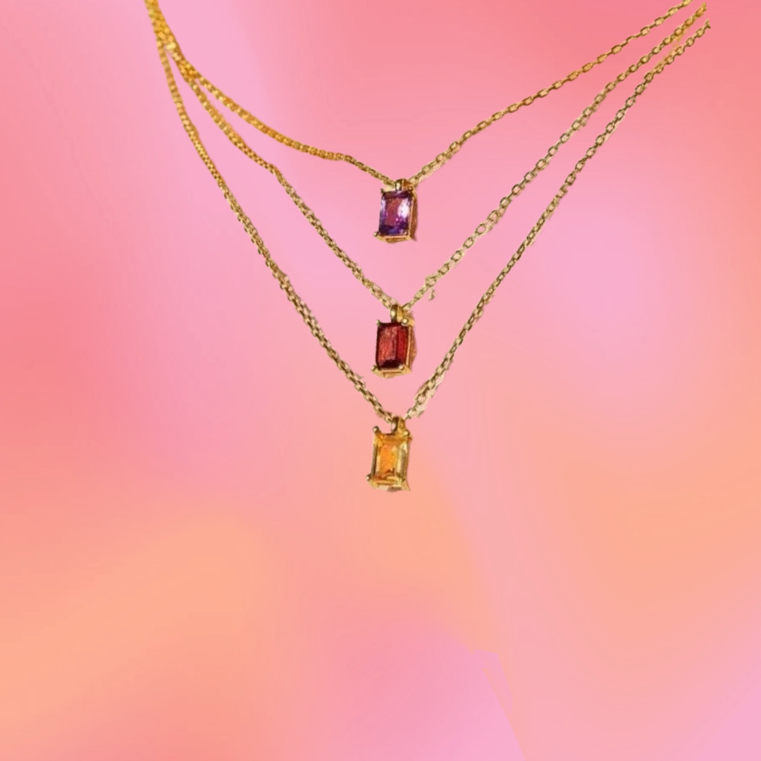 Birthstone Titanium Necklace