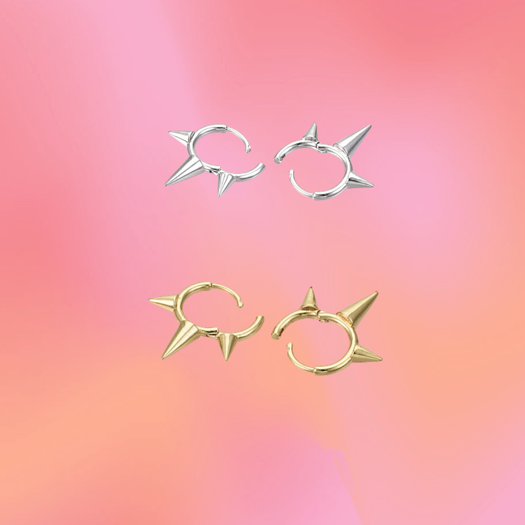 Spiked Hoop Earrrings