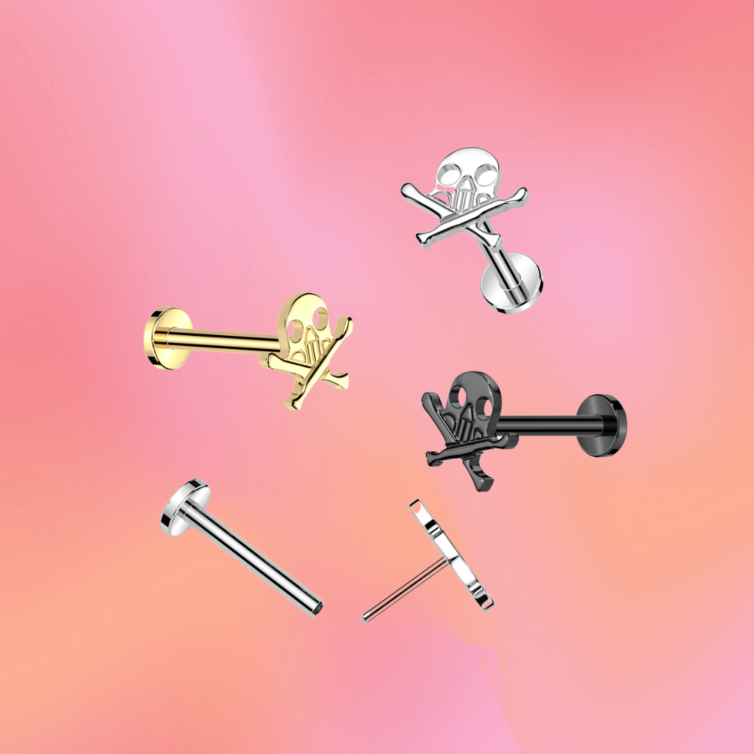 Skull And Cross Bones Flat Back