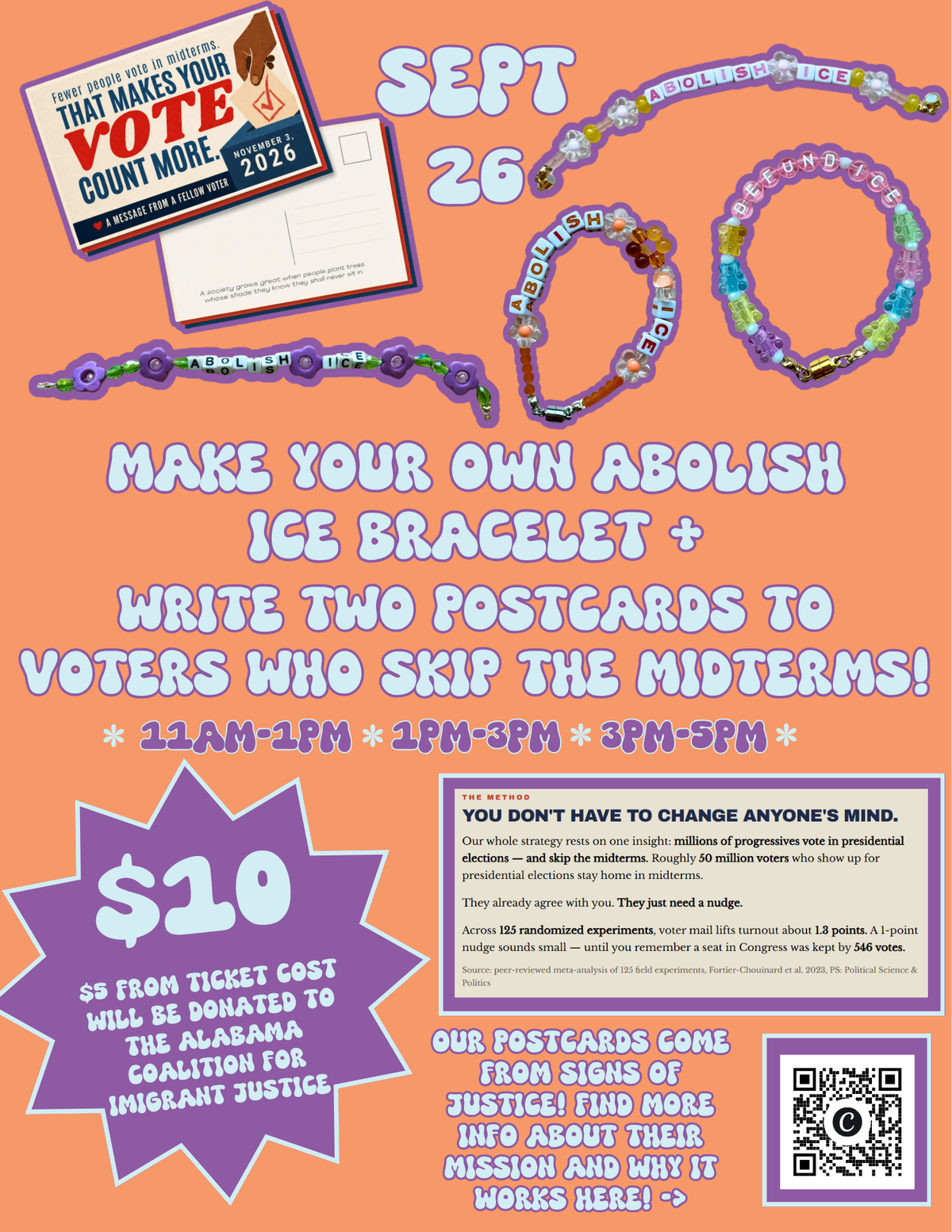 9/26/26 Make an Abolish ICE Bracelet