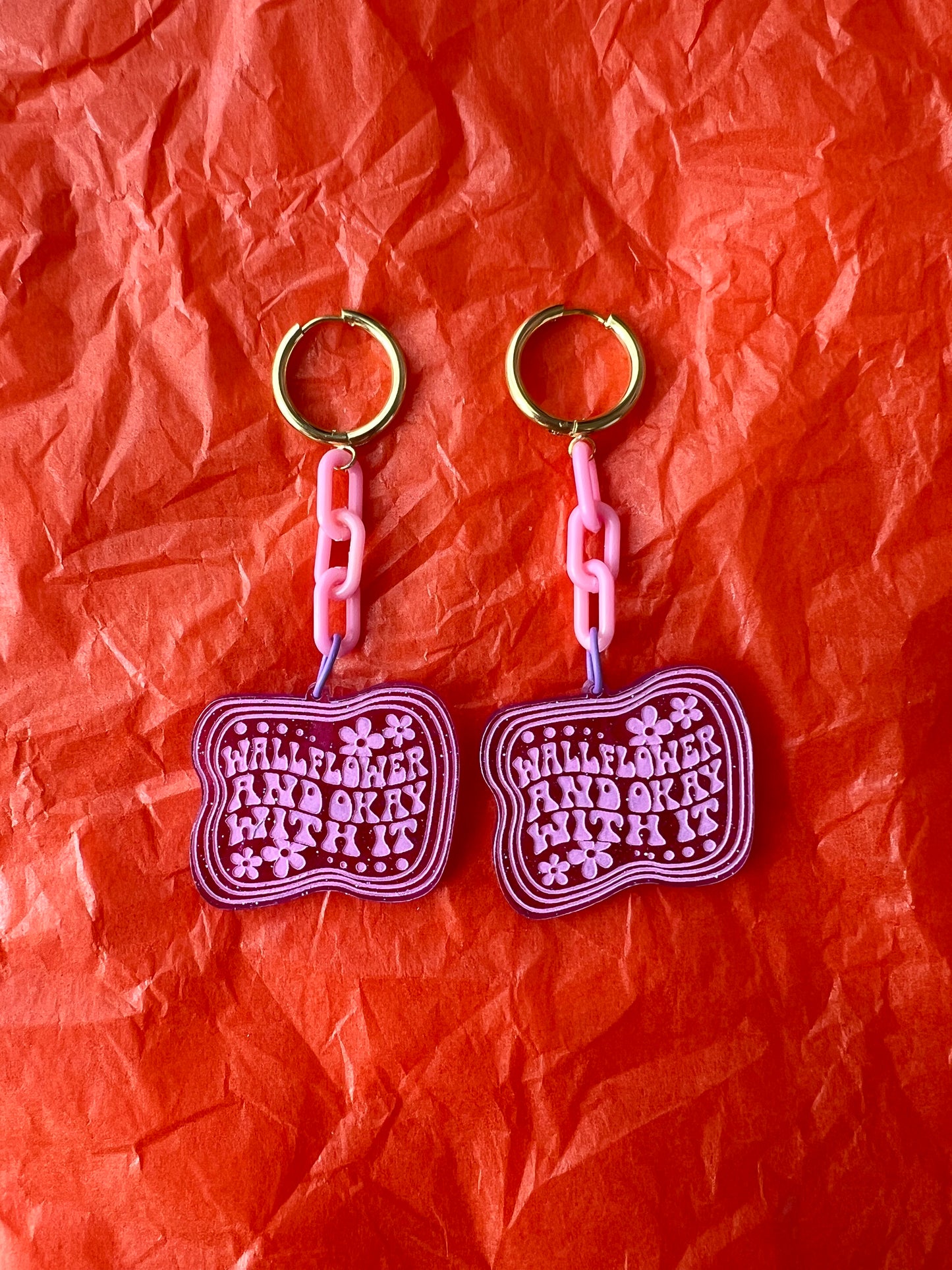 ‘Wallflower And Okay With It’ Earrings