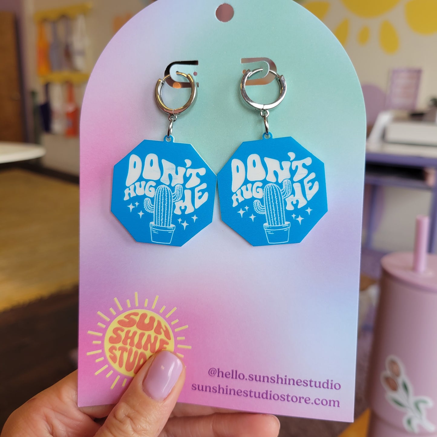 Blue Don’t Hug Me Earrings