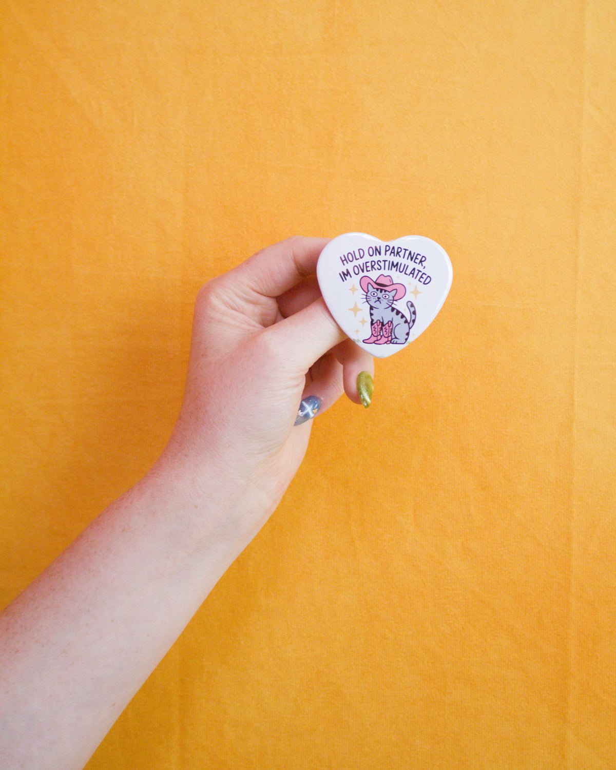 Hold On Partner Pin