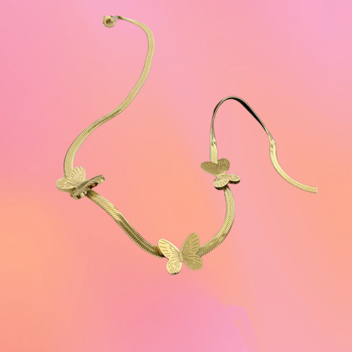 Change Can be Lovely-Titanium Butterfly Necklace