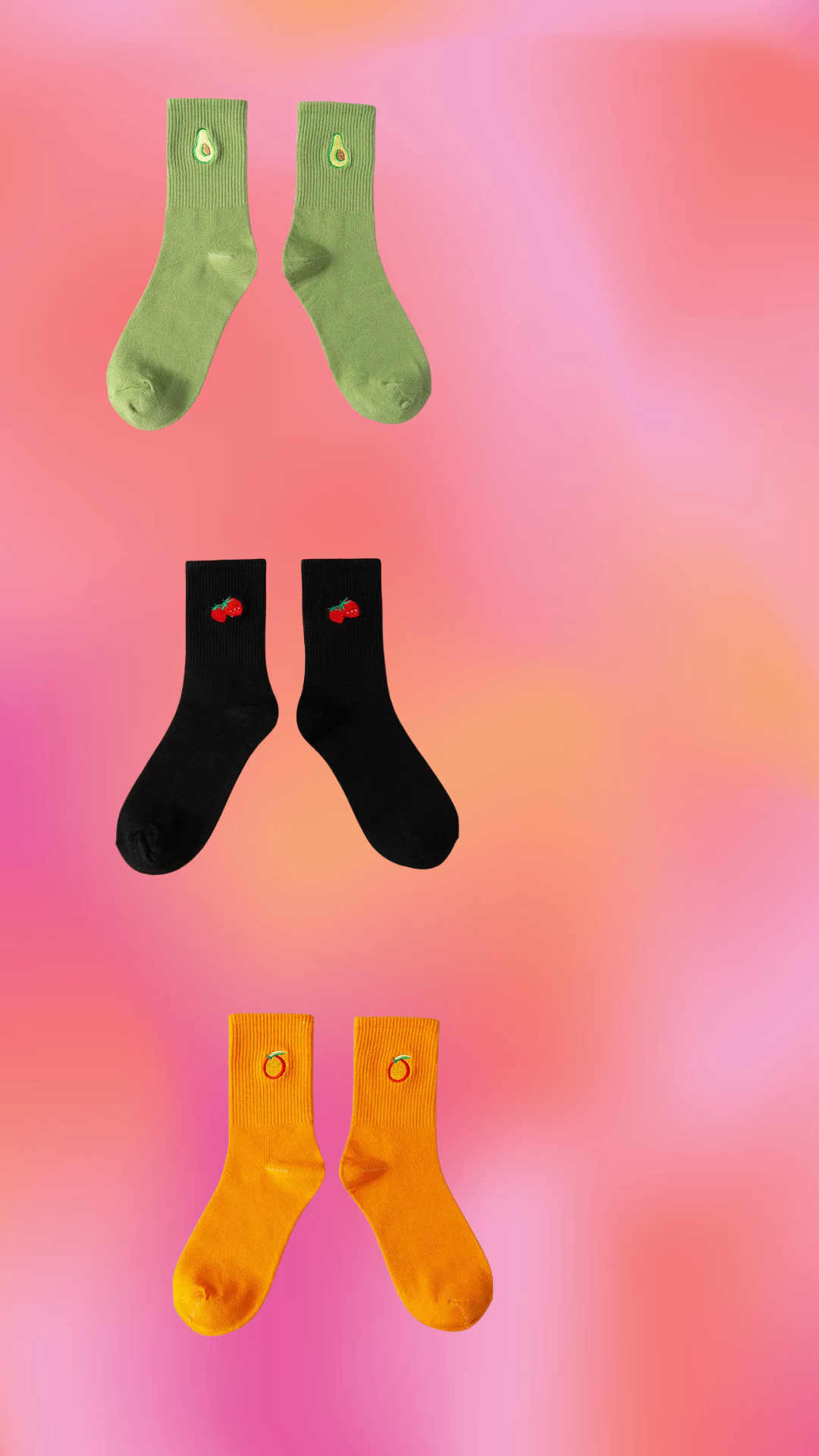 Fruit and Veggie Cozy Socks