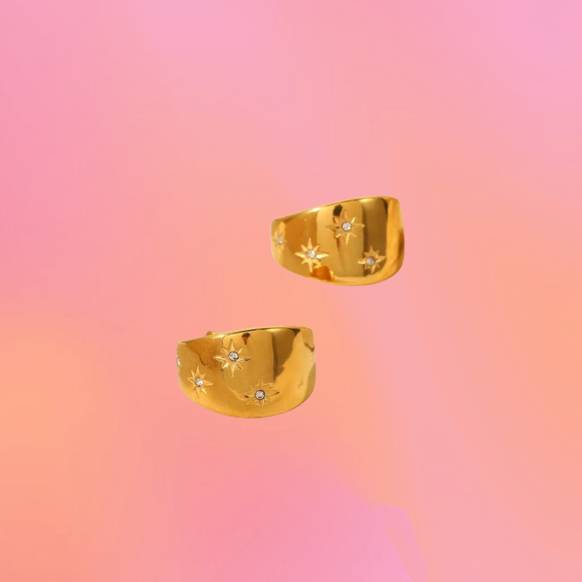 Shimmering Shooting Star Titanium Hoop