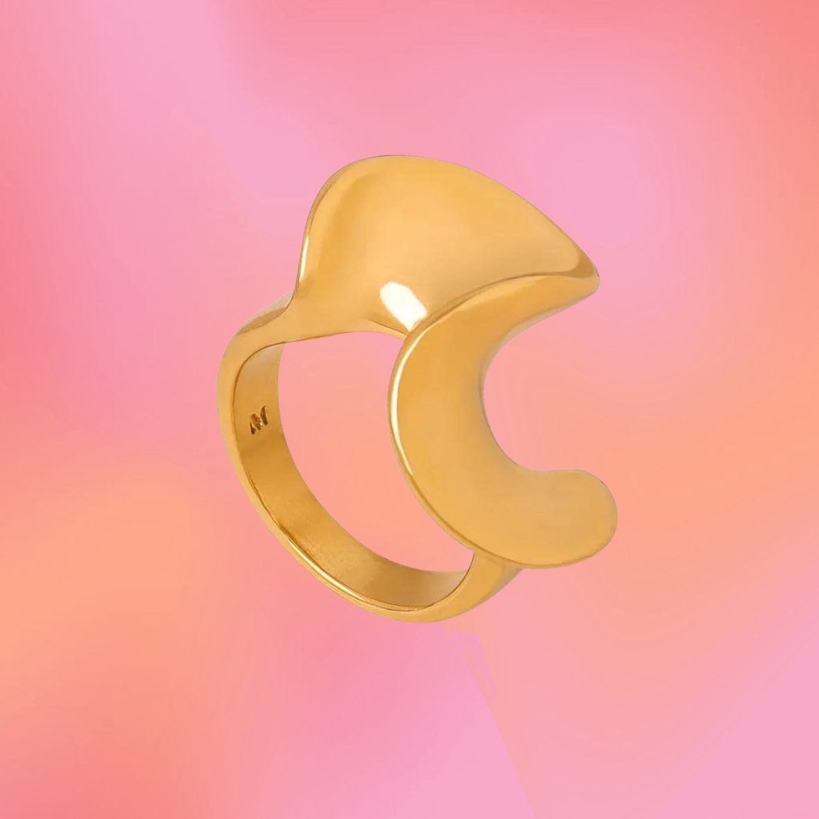 Titanium Chunky Wavy Ring