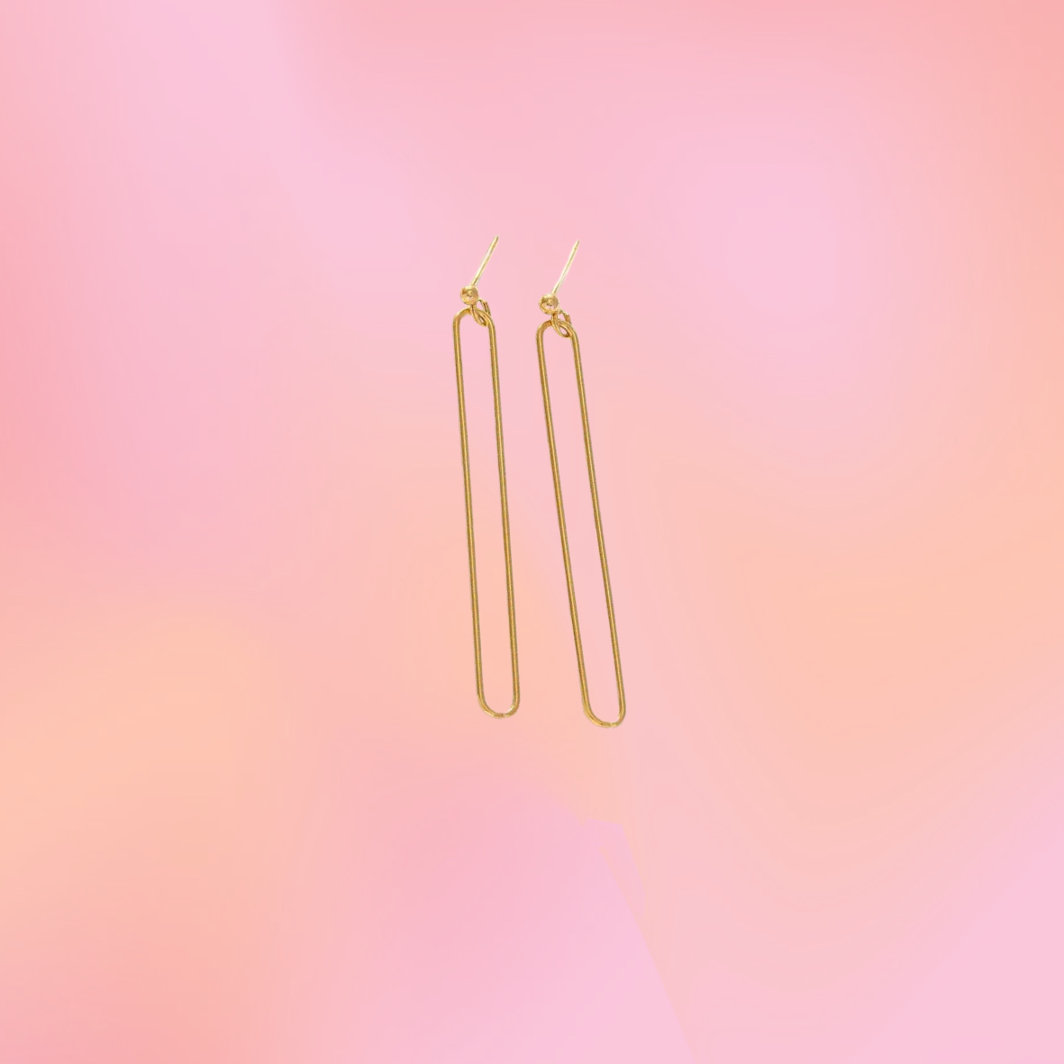 Simple Oval Titanium Earrings