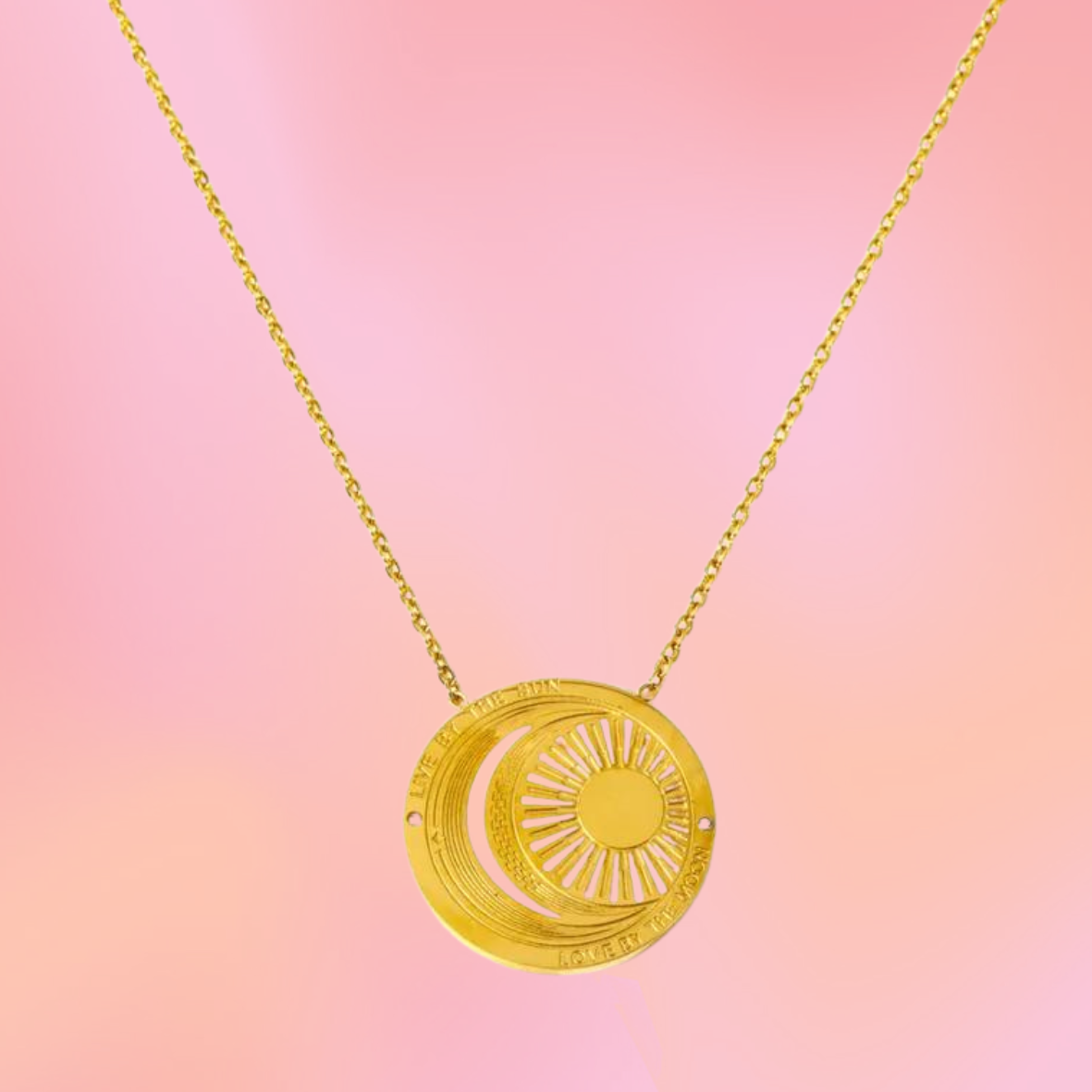 Titanium Sun/Moon/Star Necklace