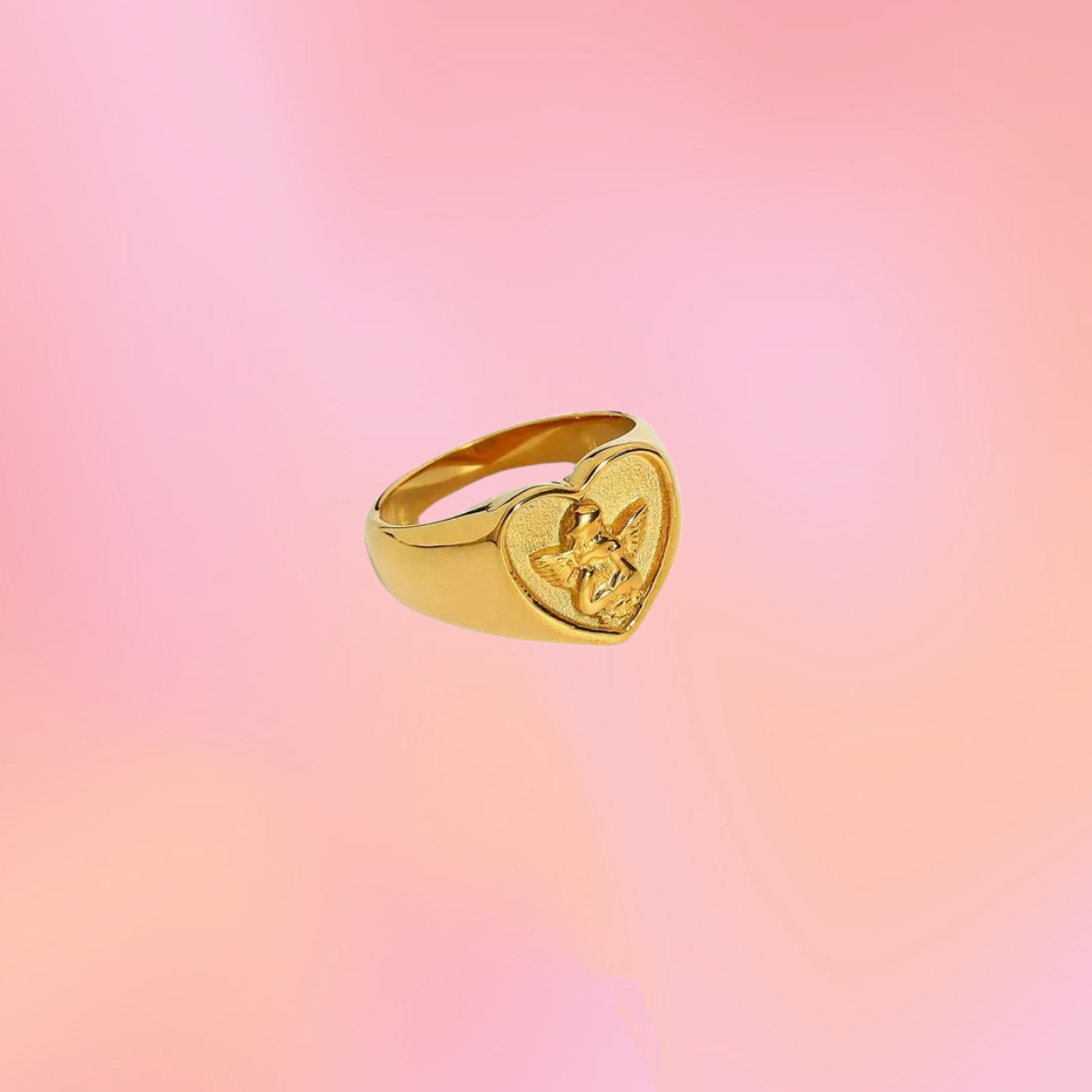 Angels Love Titanium Ring