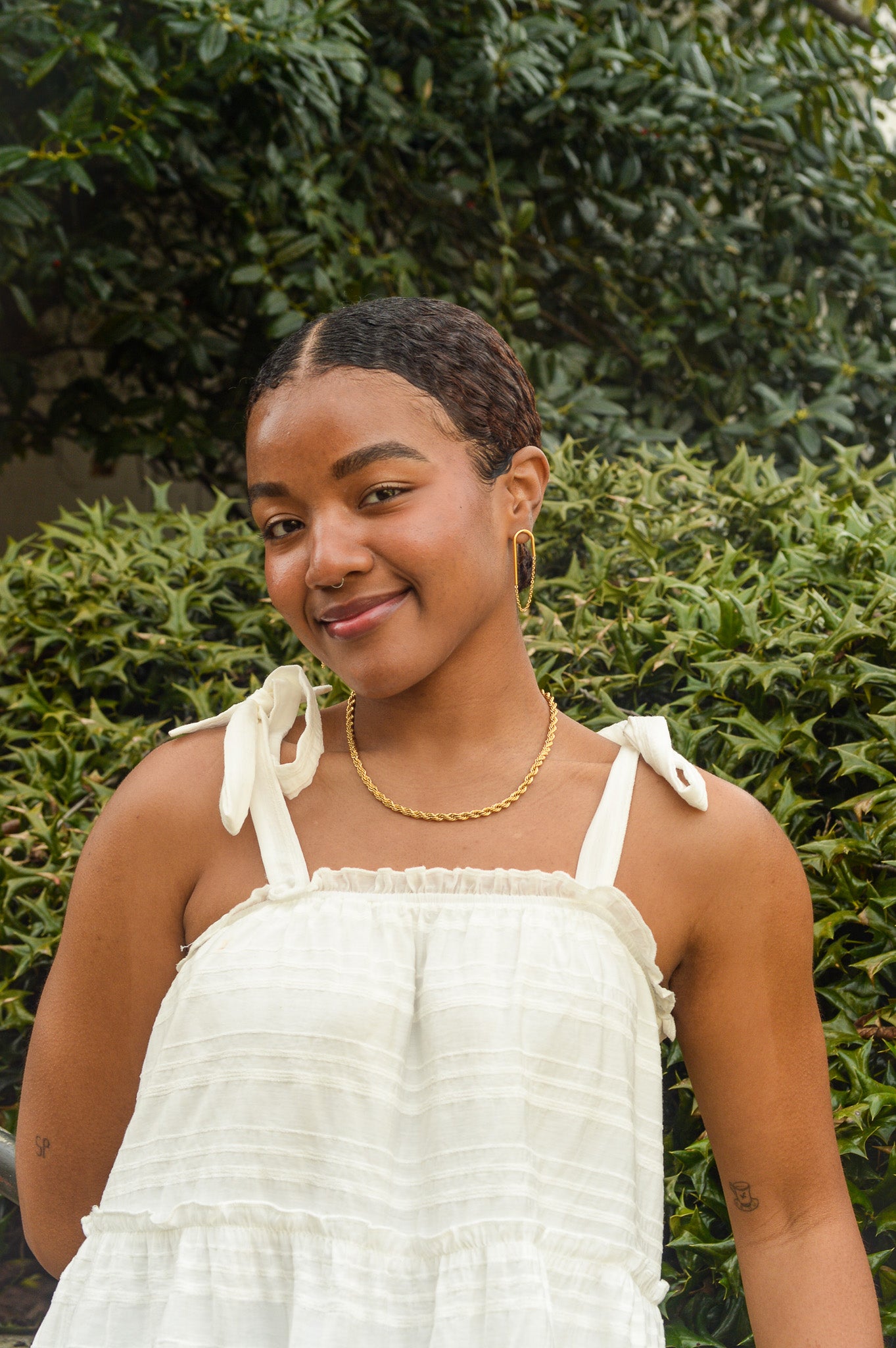 Delicate Titanium Chain Dangle