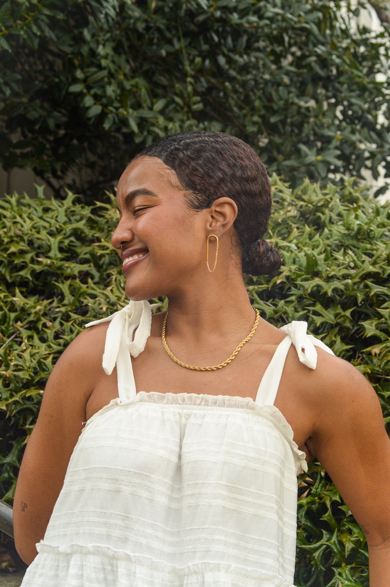 Delicate Titanium Chain Dangle