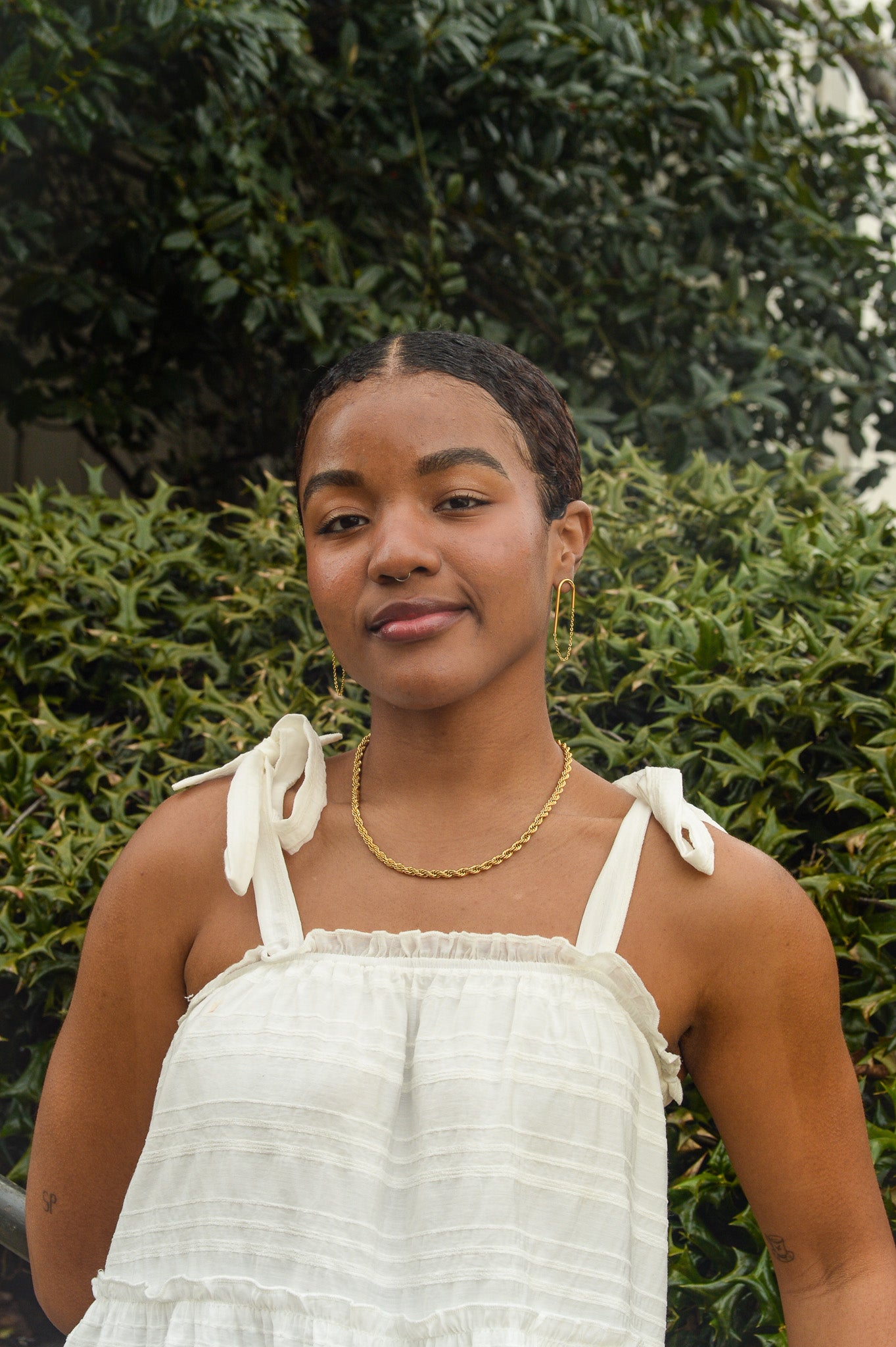 Delicate Titanium Chain Dangle