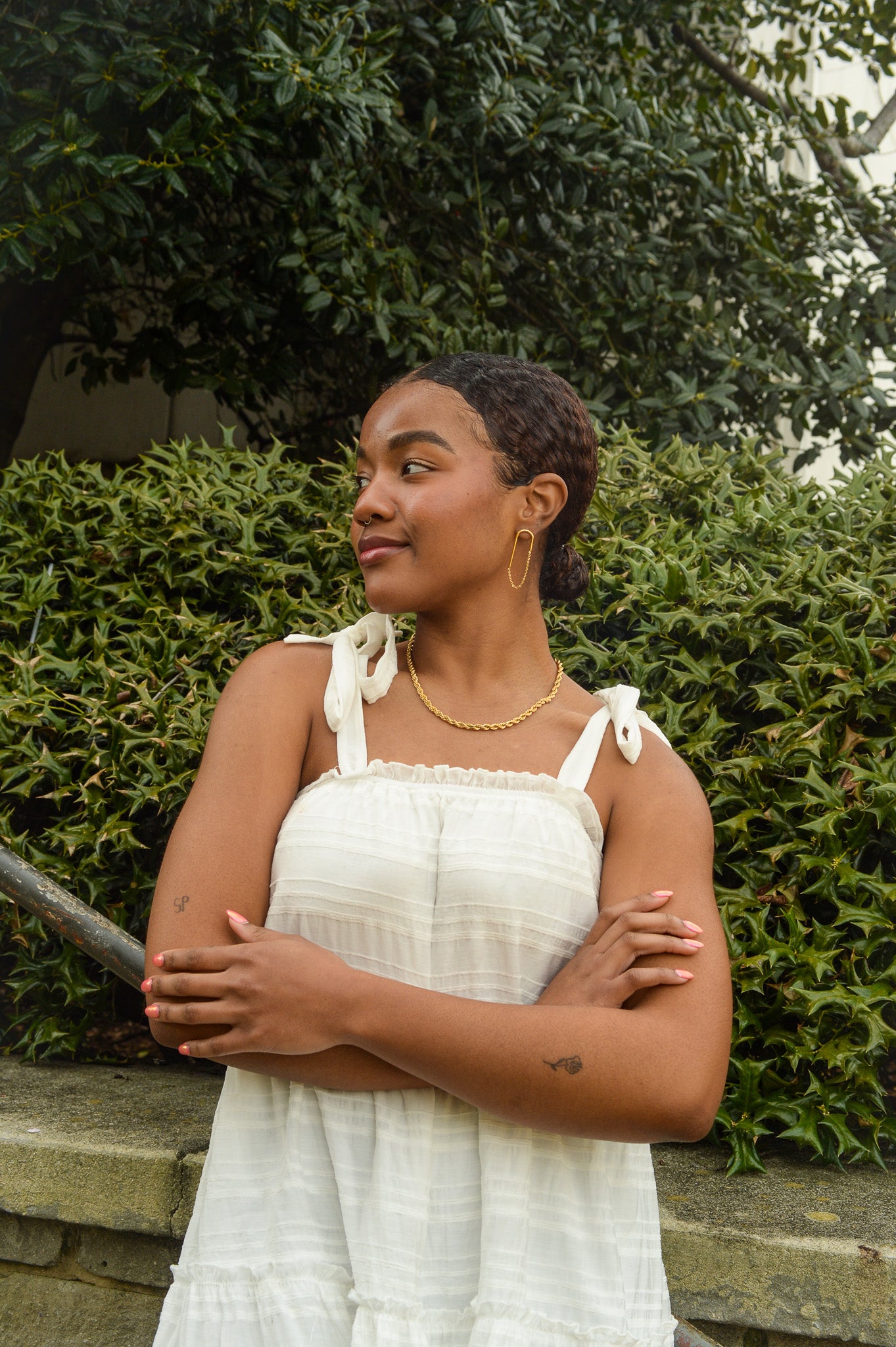 Delicate Titanium Chain Dangle