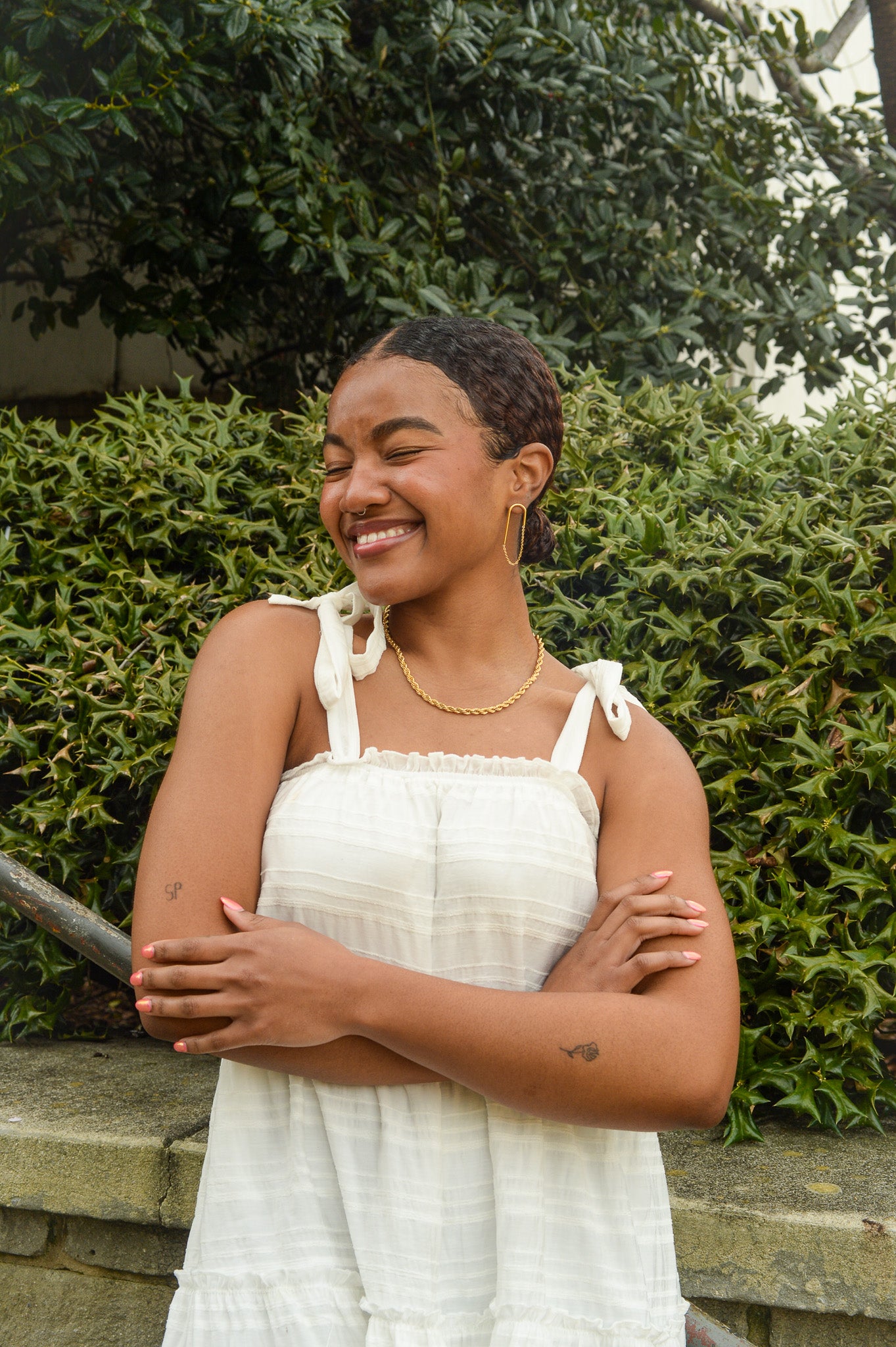 Delicate Titanium Chain Dangle